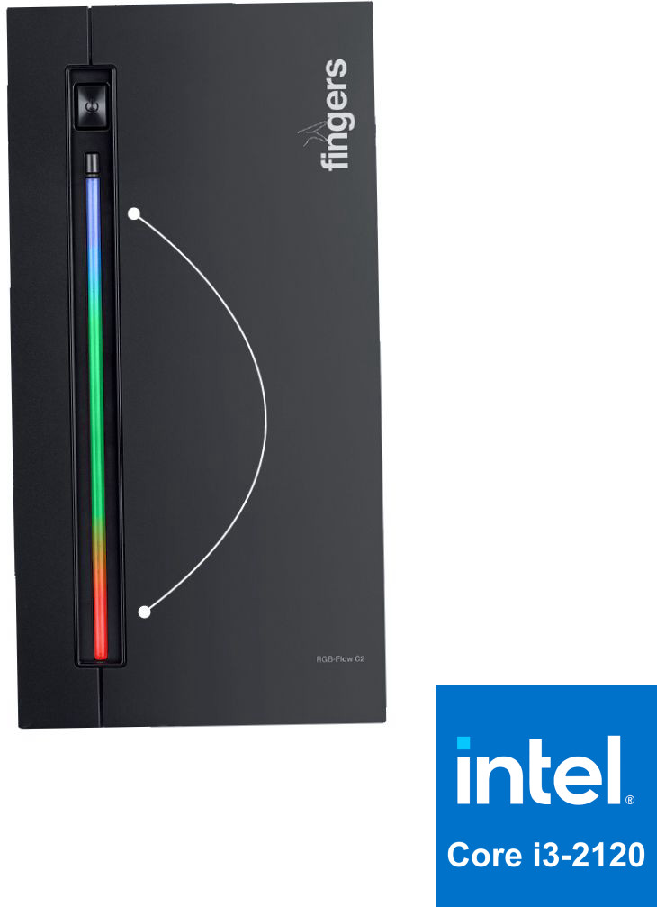 LATHOR Core i3-2120 Processor/16GB RAM/500GB HDD/256GB SSD/RGB Flow C2 | KESOP 2nd Generation Intel® Core™ i3 Processor (16 GB RAM/Intel® HD 2000 Graphics/500 GB Hard Disk/256 GB SSD Capacity/Windows 11 Home (64-bit)) Mid Tower with MS Office image 1