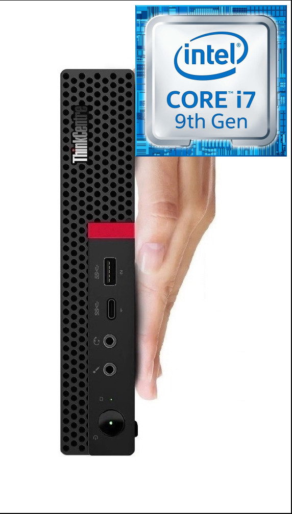 NCS (NIDHI COMPUTER SOLUTIONS) ThinkCentre Tiny Desktop | Core i7 (9th Gen) [12MB Cache, Up to 4.70 GHz] [FBU] - Windows 11 Pro, Intel H310M, Core i7-9700, 32 GB DDR4, 1024 GB SSD Mini PC image 1