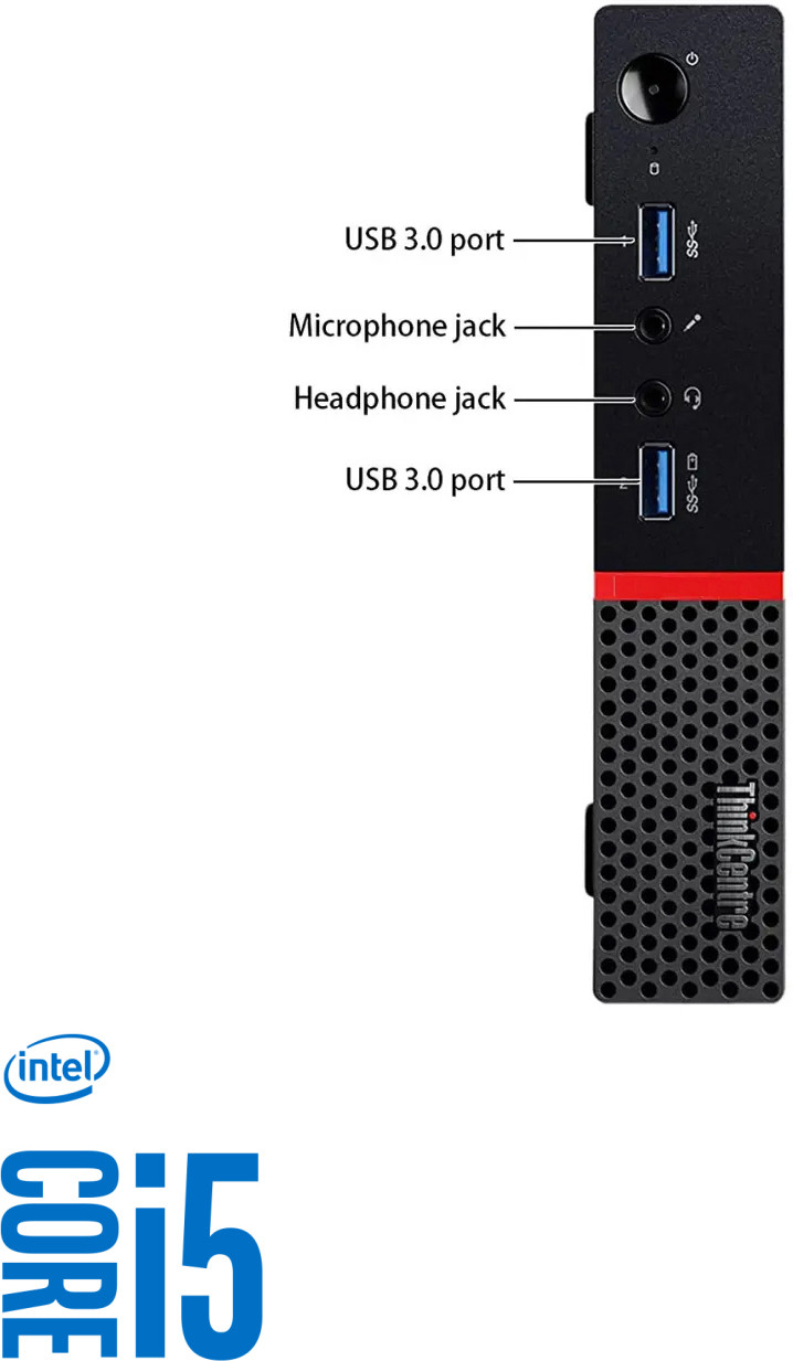 BESTYLISH ThinkCentre Tiny PC | i5-6500 Processor [6MB Smart Cache, 3.20 GHz] | S/N: BHZWJ Intel Core i5-6500 Processor [4 Cores 4 Threads 6MB Cache] (16 GB RAM/Intel® HD 530 Graphics/256 GB SSD Capacity/Windows 11 Pro) Mini Tower with MS Office image 1