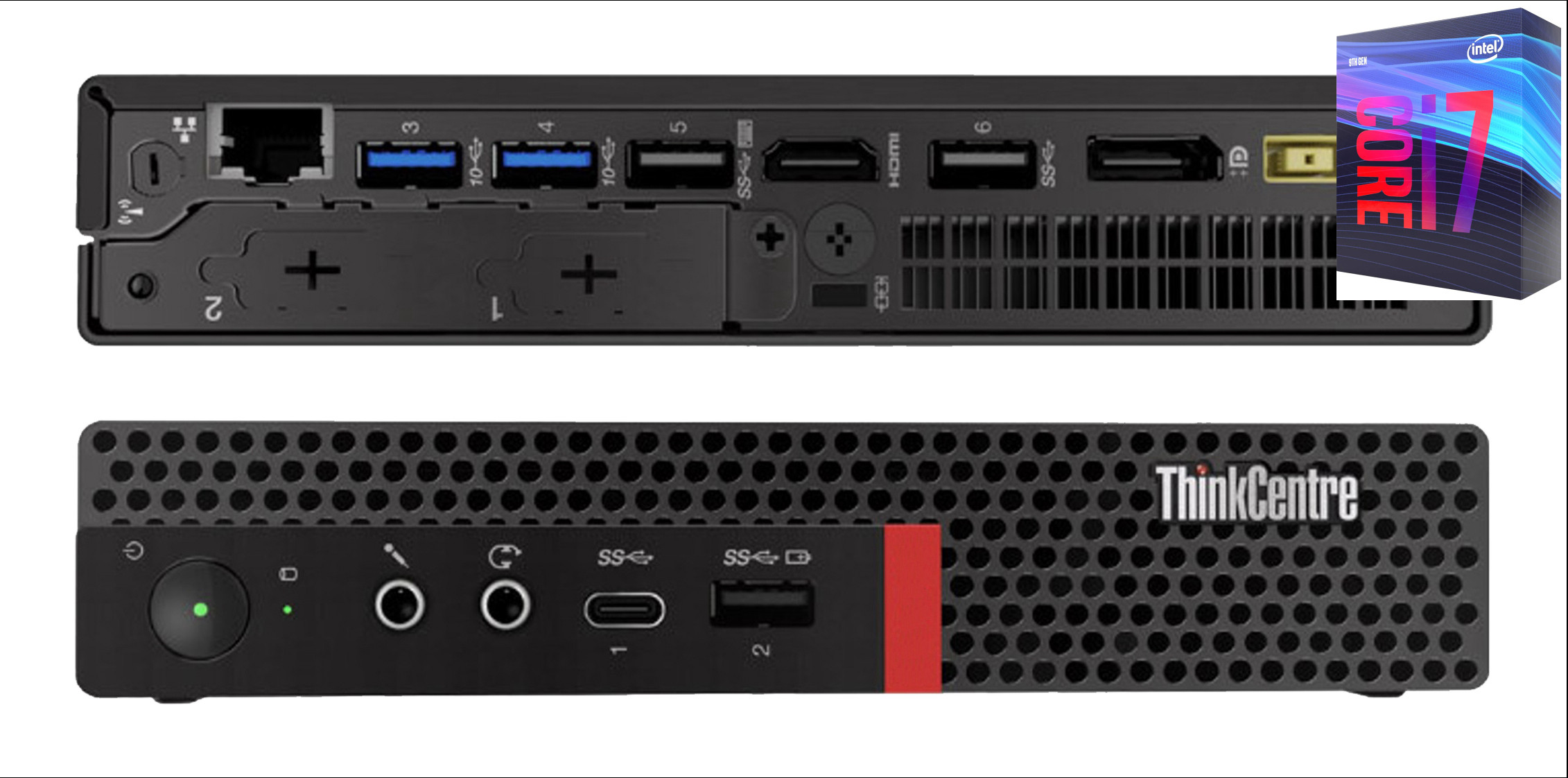 COMPUTER WORLD ThinkCentre Mini PC | Core™ i7 (9th Gen) Octa-Core [NGE] Intel Core i7 (9th Generation) Processor [8 Cores, 8 Threads, 3.00 GHz] (32 GB RAM/Integrated Intel® UHD 630 Graphics/1 TB SSD Capacity/Windows 11 Pro) Mid Tower with MS Office image 1