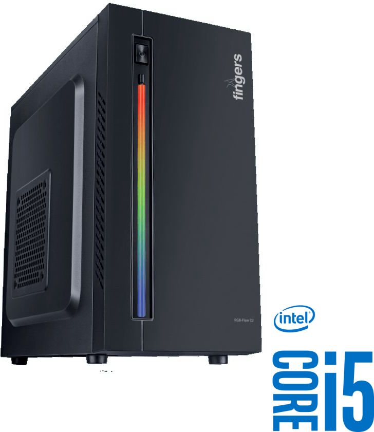 Brand Cell Core™ i5 (2nd Generation) | Fingers RGB-Flow C2 [GDX] Core™ i5-2400 Processor [4 Cores, 4 Threads] (8 GB RAM/Intel® Ultra HD Graphics/1 TB Hard Disk/256 GB SSD Capacity/Windows 11 Pro/1 GB Graphics Memory) Mini Tower with MS Office-image-5