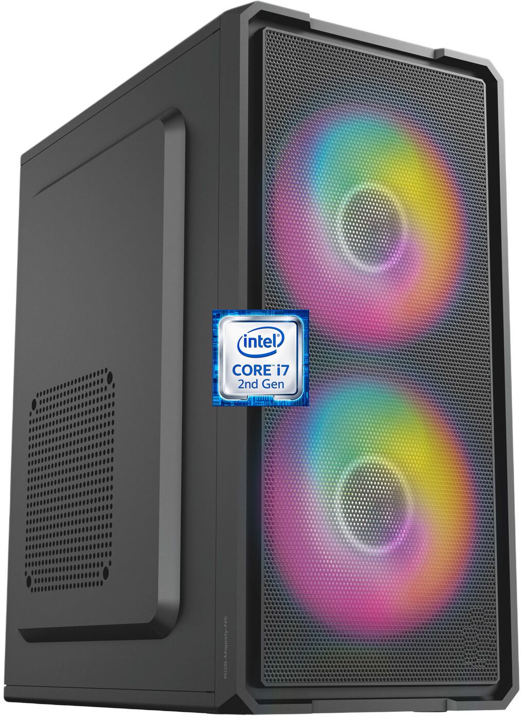 Longan Core i7 (2nd Gen) Processor [4 Cores, 8 Threads, 8MB Cache, 3.40 GHz] [KJV-N5] Intel Core i7-2600 Quad Core Processor | Gaming Desktop with RGB Fans (8 GB RAM/Intel UHD Graphics/256 GB SSD Capacity/Windows 11 Pro) Mini Tower with MS Office-image-8