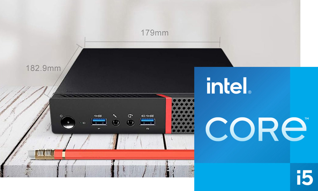 BESTYLISH ThinkCentre Tiny PC | i5-6500 Processor [6MB Smart Cache, 3.20 GHz] | S/N: BHZYG Tiny PC 6th Generation Intel Core i5 Processor (8 GB RAM/Intel? HD 530 Graphics/512 GB SSD Capacity/Windows 11 Home (64-bit)) Mini Tower with MS Office image 1