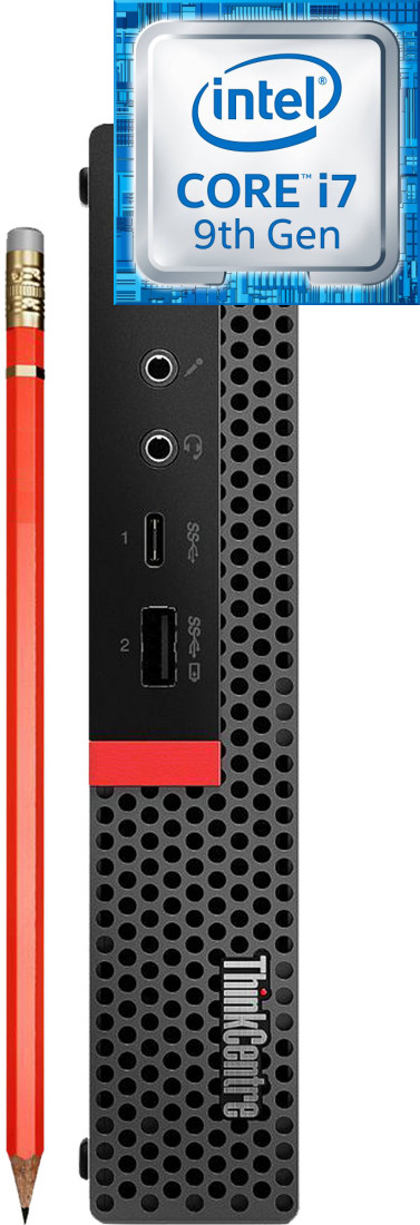 RATNARAJ COMPUTER SYSTEMS Core i7 (9th Generation) | ThinkCentre Tiny Desktop [XRC] Core i7 - 9700 [12M Cache, Up to 4.70 GHz] (32 GB RAM/Integrated Intel® Ultra HD 4K 630 Graphics/1 TB SSD Capacity/Windows 11 Pro) Microtower with MS Office image 1