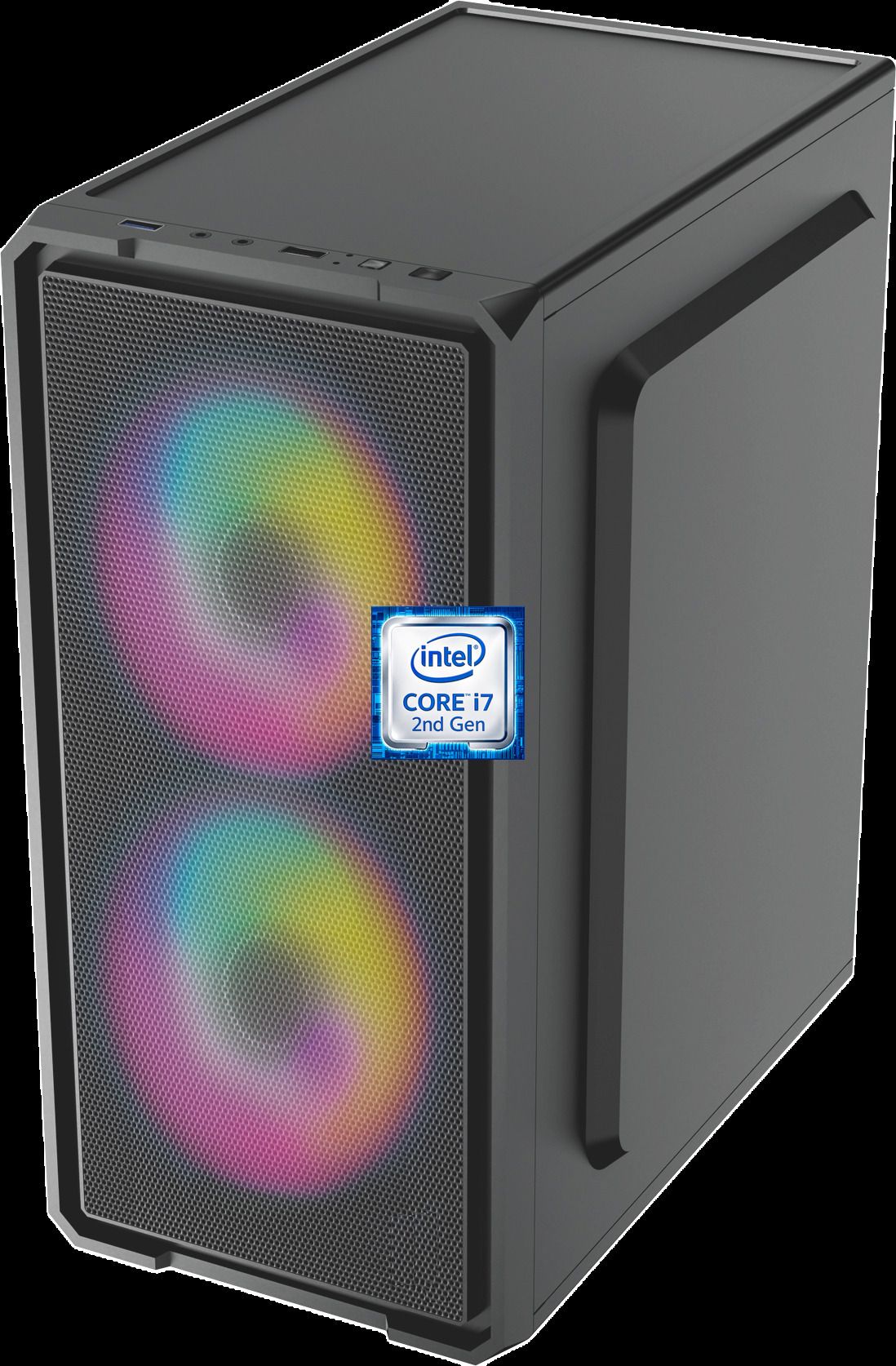 ShopSmart Intel Core i7-2600 [4 Cores, 8 Threads, 8MB Cache, Up to 3.80 GHz] [ESE-N5] Intel Core i7 - 2600 Quad Core Processor | Dual RGB Fans (8 GB RAM/Intel® Ultra HD 4K Graphics/256 GB SSD Capacity/Windows 11 Pro) Gaming Tower with MS Office-image-3