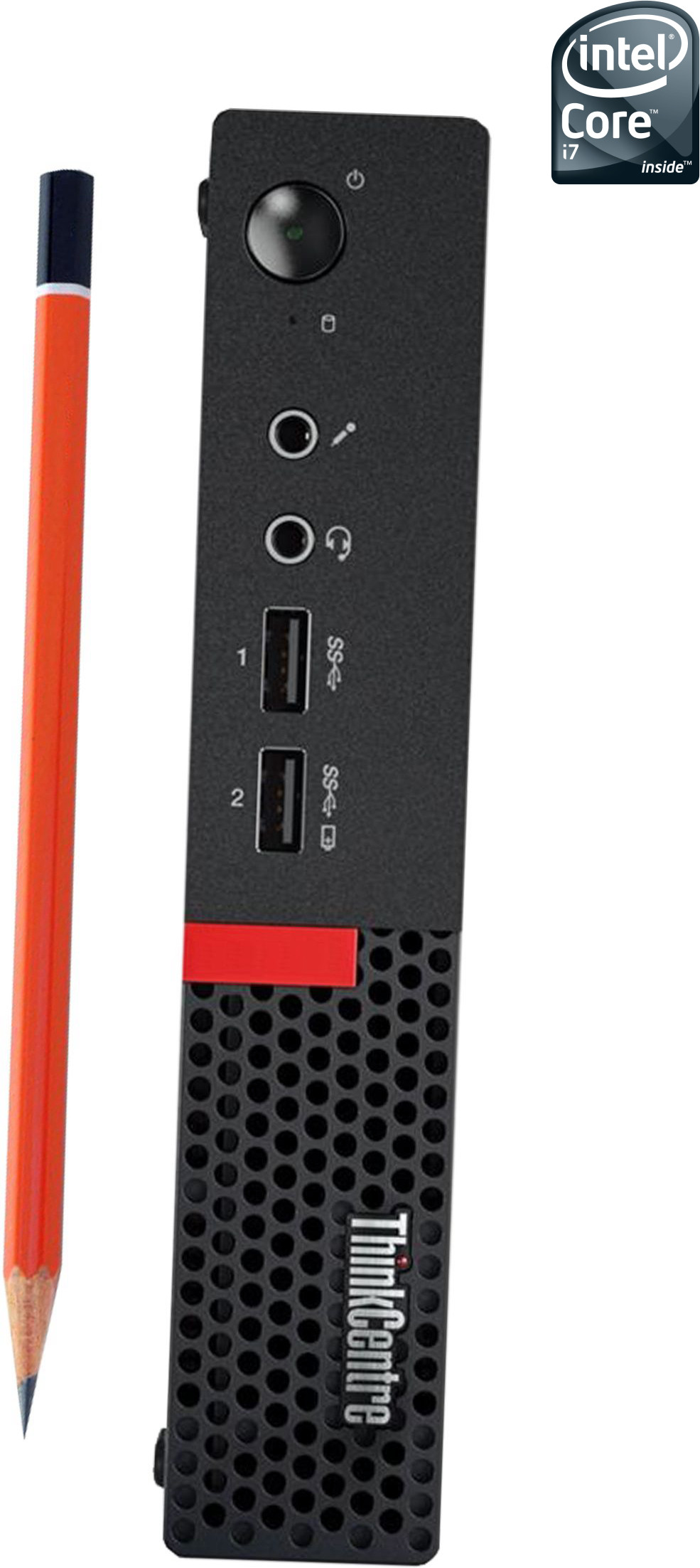 NCS Intel® Core™ i7 - 6700 [8MB Cache, Up to 4.00 GHz] - ThinkCentre Tiny CPU [DBX] Core i7 (6th Gen) (32 GB RAM/Intel Ultra HD 4K Graphics/1 TB SSD Capacity/Windows 11 Pro) Mid Tower with MS Office image 1