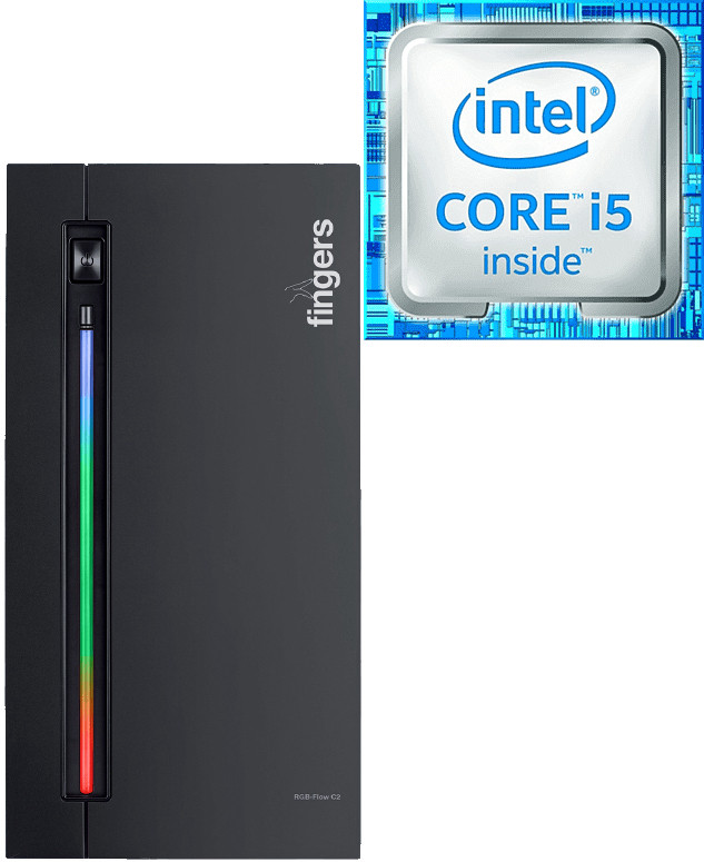 LATHOR Core i5-2400 [4 Cores, 4 Threads, 3.10 GHz] | Fingers RGB-Flow C2 [XUZ] Core™ i5-2400 [4 Cores, 4 Threads] (8 GB RAM/Intel® UHD Graphics/1024 GB Hard Disk/256 GB SSD Capacity/Windows 11 Pro/1 GB Graphics Memory) Full Tower with MS Office image 1
