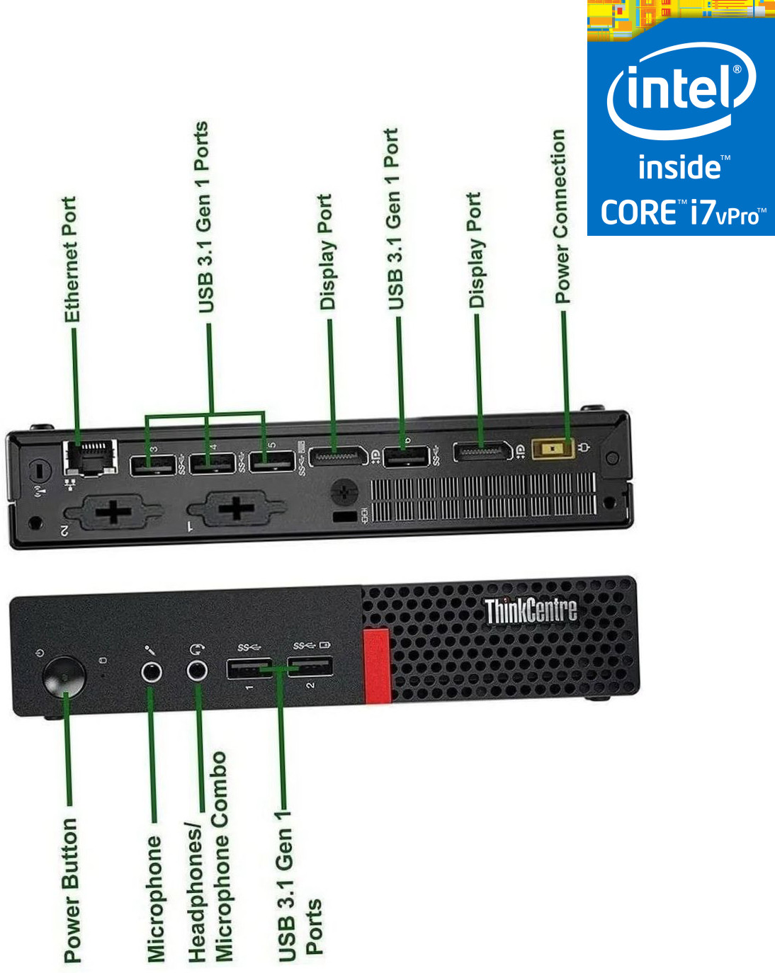 COMPUTER WIZARDS Intel® Core™ i7-6700 [8MB Cache, Up to 4.00 GHz] - ThinkCentre Mini CPU [WOD] Core i7 (6th Generation) - LENOVO Mini PC (32 GB RAM/Intel® Ultra HD 4K Graphics/1 TB SSD Capacity/Windows 11 Pro) Mid Tower with MS Office image 1