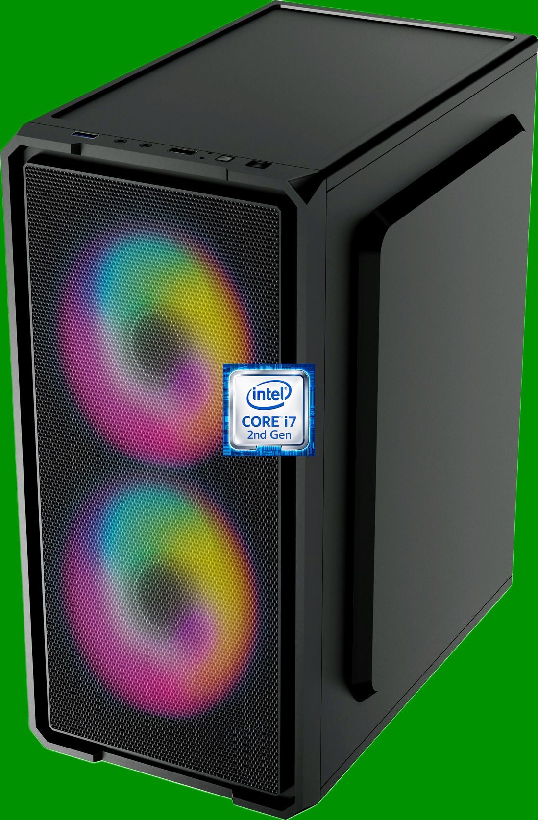 Correngo Intel® Core™ i7 - 2600 [4 Cores, 8 Threads, 8MB Cache, 3.40 GHz] [FFP-N5] Core™ i7-2600 Quad Core Processor | Gaming PC | Dual RGB Fans (8 GB RAM/Intel HD 4K Graphics/256 GB SSD Capacity/Windows 11 Pro) Mid Tower with MS Office-picture-11