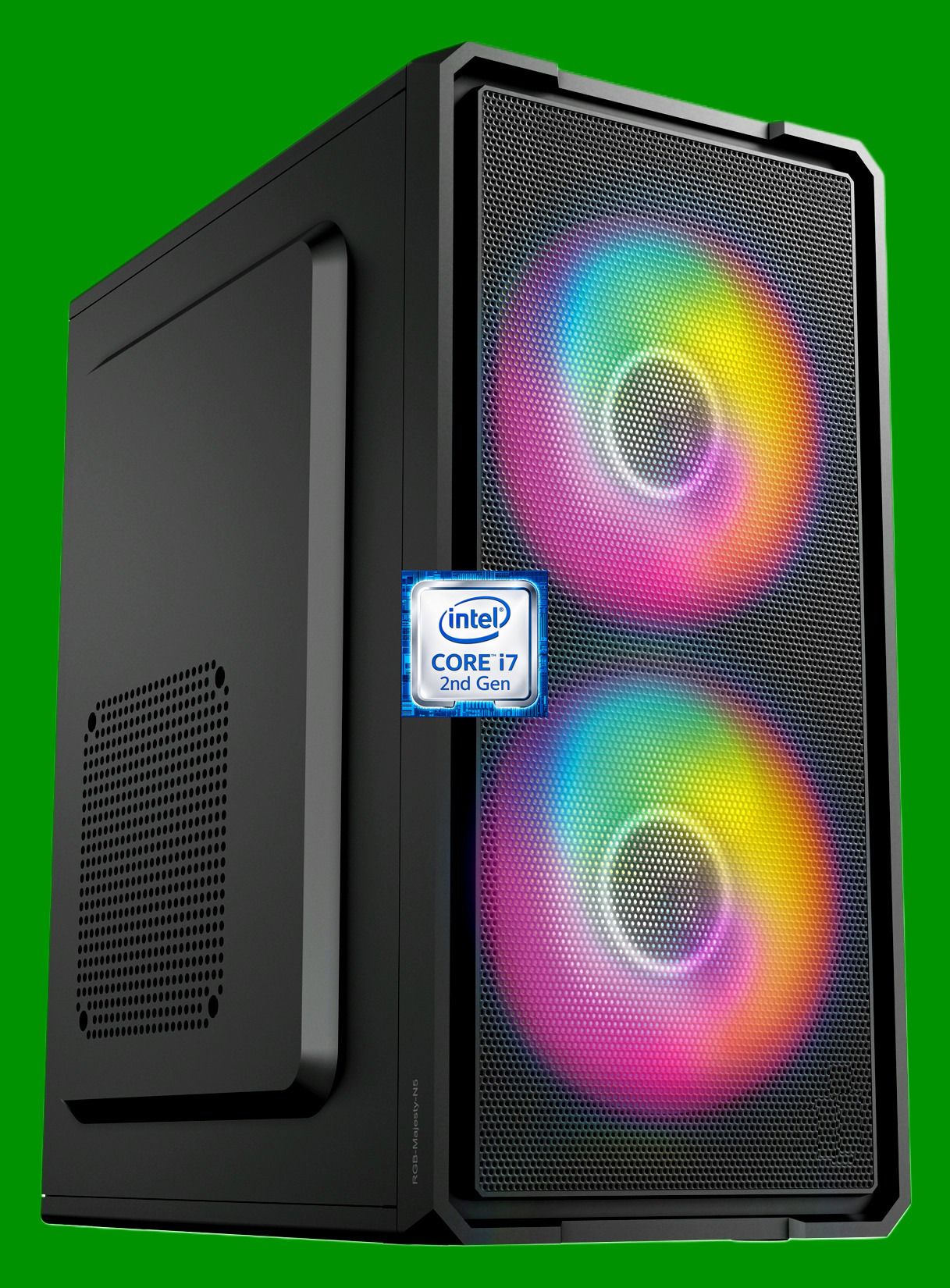 Shop New Core™ i7 (2nd Gen) Processor [4 Cores, 8 Threads, 8MB Cache, 3.40 GHz] [FPD-N5] Core™ i7-2600 Processor | Dual RGB Fans | Gaming PC (8 GB RAM/Intel Ultra HD 2000 Graphics/256 GB SSD Capacity/Windows 11 Pro) Mid Tower with MS Office-image-10