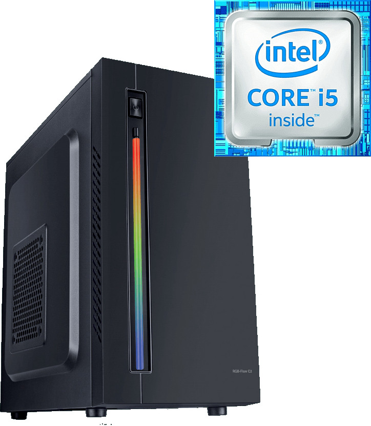 Brand Cell Core™ i5-2400 [6MB Cache, Up to 3.40 GHz] | Fingers RGB-Flow C2 [VTU] Intel® Core™ i5 (2nd Generation) (8 GB RAM/Intel® HD Graphics/1024 GB Hard Disk/256 GB SSD Capacity/Windows 11 Pro/1 GB Graphics Memory) Mini Tower with MS Office image 1