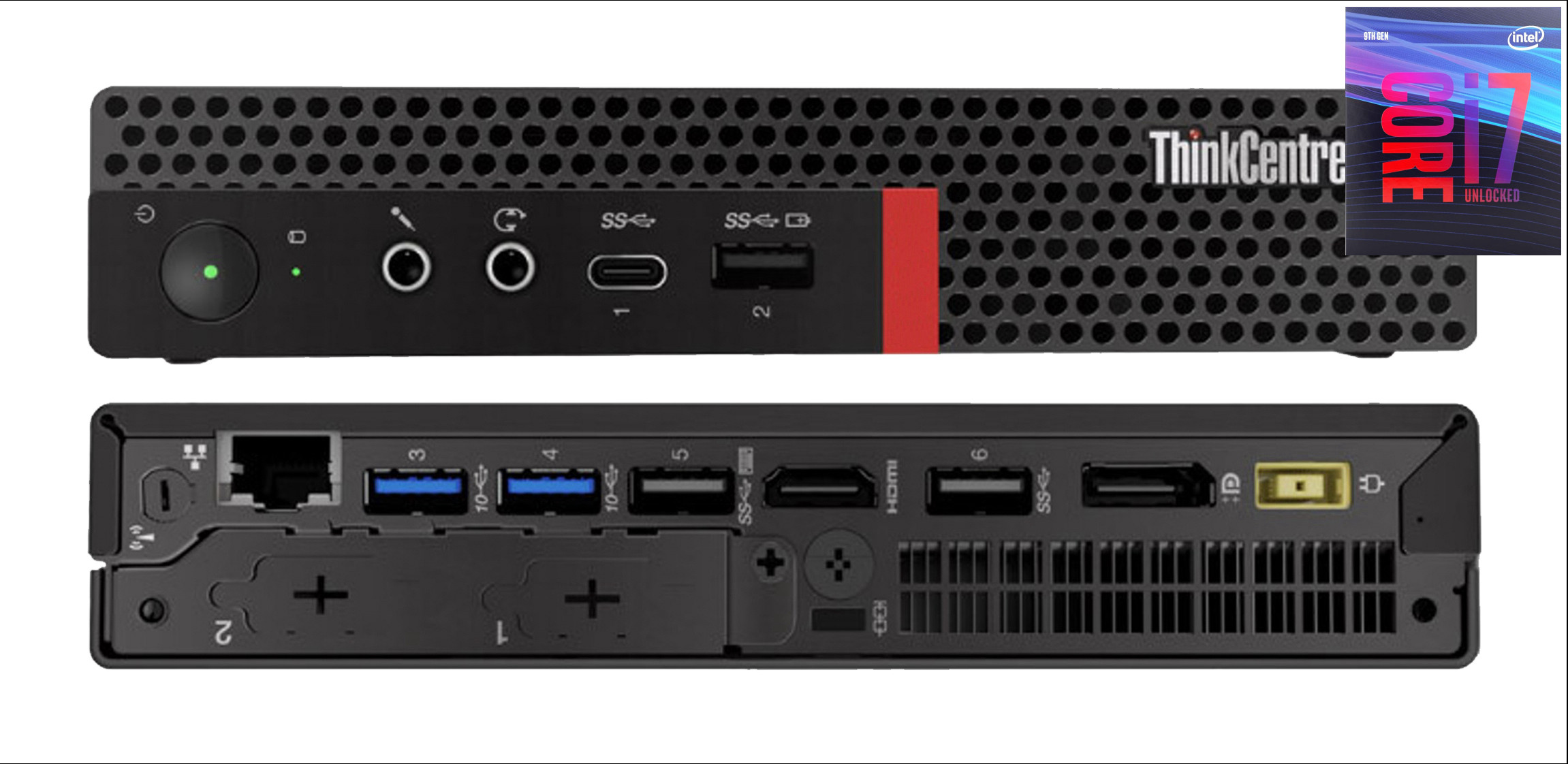 NCS (NIDHI COMPUTER SOLUTIONS) ThinkCentre Mini Desktop | Core i7 (9th Gen) [12M Cache, Up to 4.70 GHz] [QKY] Intel® Core™ i7 (9th Generation) Processor (32 GB RAM/Intel® UHD 4K 630 Graphics/1 TB SSD Capacity/Windows 11 Pro) Microtower with MS Office image 1
