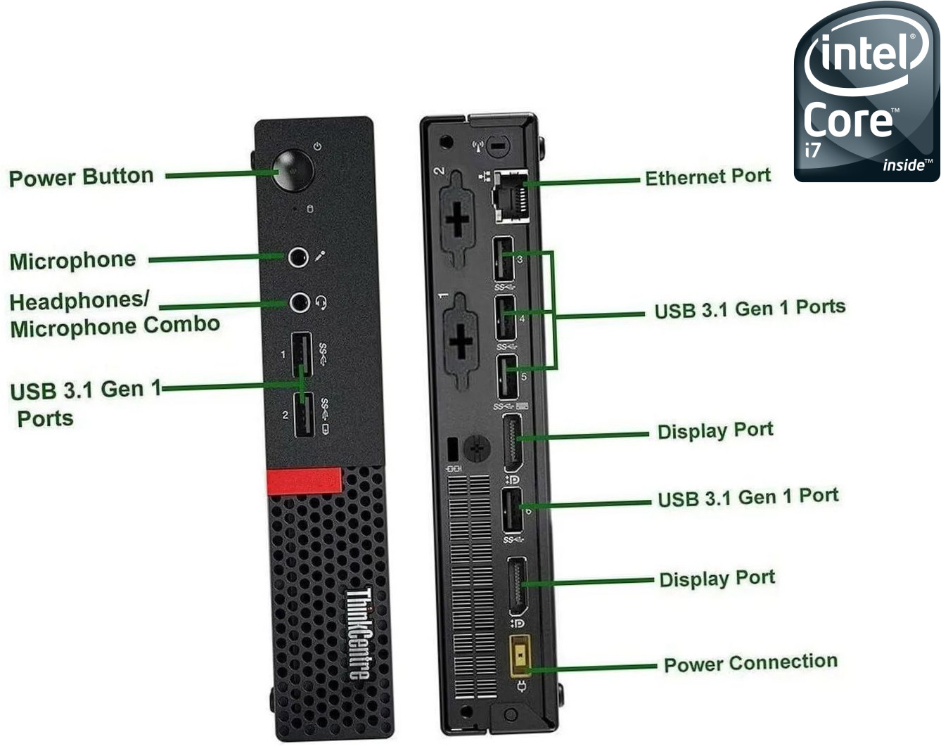 NCS Core i7 (6th Gen) [4 Cores, 8 Threads, 3.40 GHz] - ThinkCentre Mini CPU [TRO] Intel® Core™ i7-6700 [4 Cores, 8 Threads] (32 GB RAM/Intel® UHD 4K Graphics/1 TB SSD Capacity/Windows 11 Pro) Mid Tower with MS Office image 1
