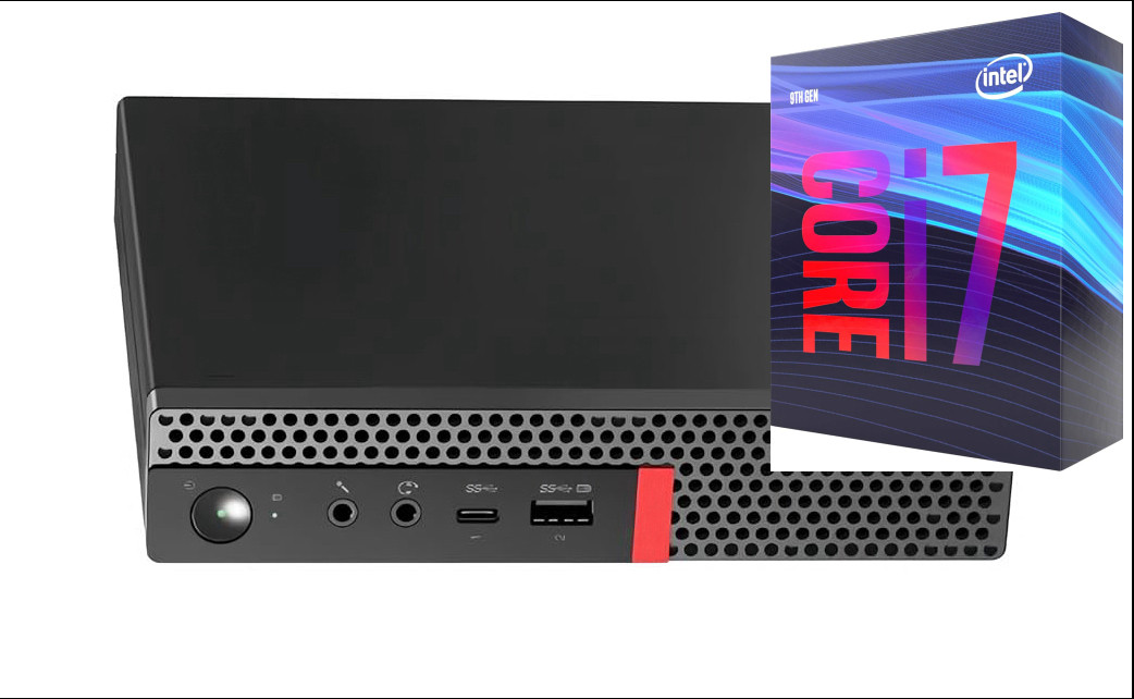 RATNARAJ COMPUTER SYSTEMS ThinkCentre Tiny Desktop | Core™ i7 (9th Generation) [8 Cores, 8 Threads] [XRU] Intel Core i7 - 9700 [8 Cores, 8 Threads, Upto 4.70 GHz] (32 GB RAM/Integrated Intel® Ultra HD 4K 630 Graphics/1 TB SSD Capacity/Windows 11 Pro) Mini Tower with MS Office image 1