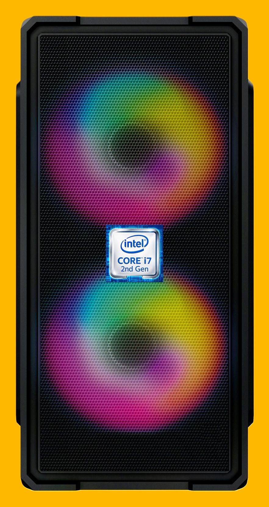 Longan Intel® Core™ i7 - 2600 Processor [4 Cores, 8 Threads, Up to 3.80 GHz] [AWB-N5] Core™ i7-2600 Processor | Dual RGB Fans (8 GB RAM/Intel HD 4K Graphics/256 GB SSD Capacity/Windows 11 Pro) Mid Tower with MS Office-image-1