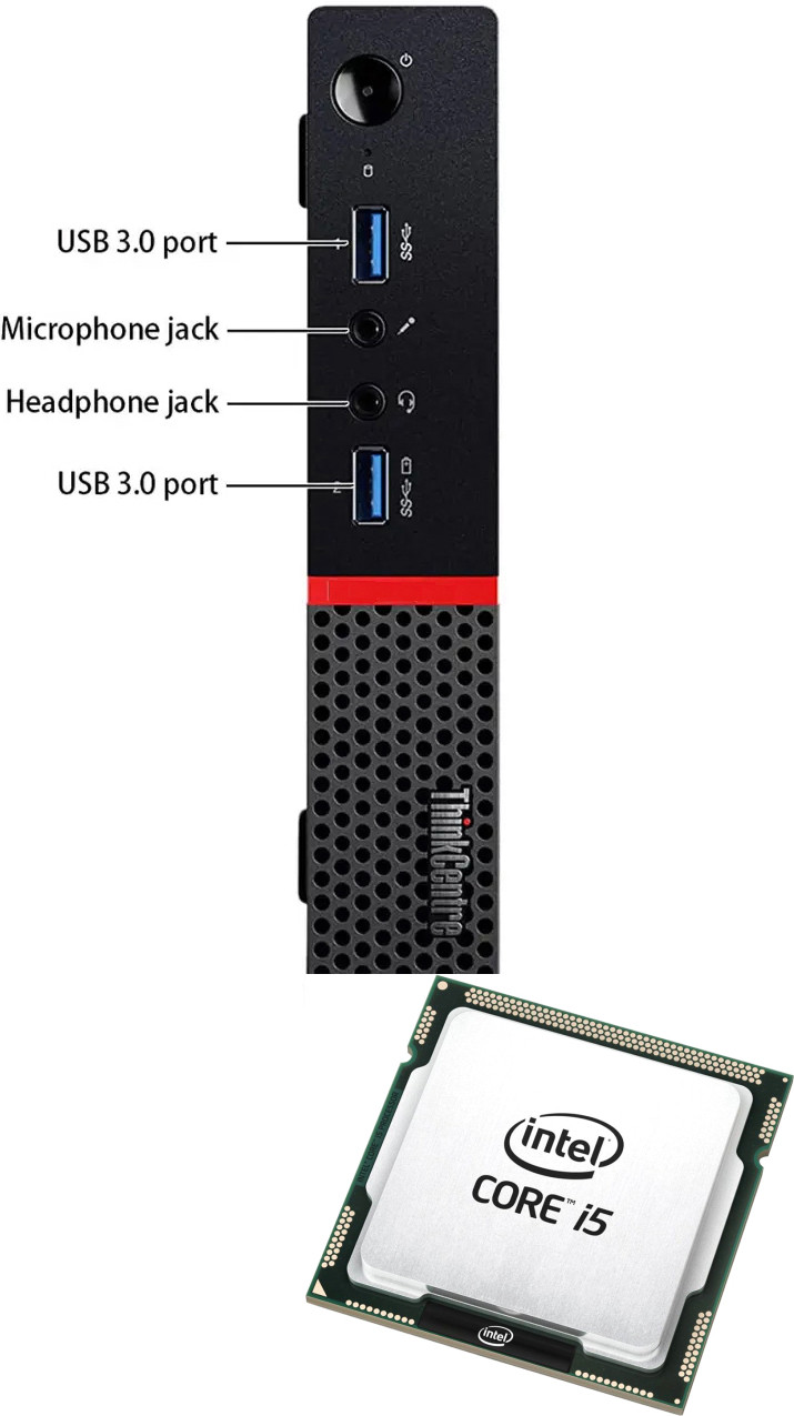 BESTYLISH ThinkCentre Tiny PC | i5-6500 Processor [6MB Smart Cache, 3.20 GHz] | S/N: BHSPN ThinkCentre Tiny PC - Intel® Core™ i5-6500 (6th Generation) (8 GB RAM/Intel® HD 530 Graphics/1 TB SSD Capacity/Windows 11 Pro) Mini Tower with MS Office image 1