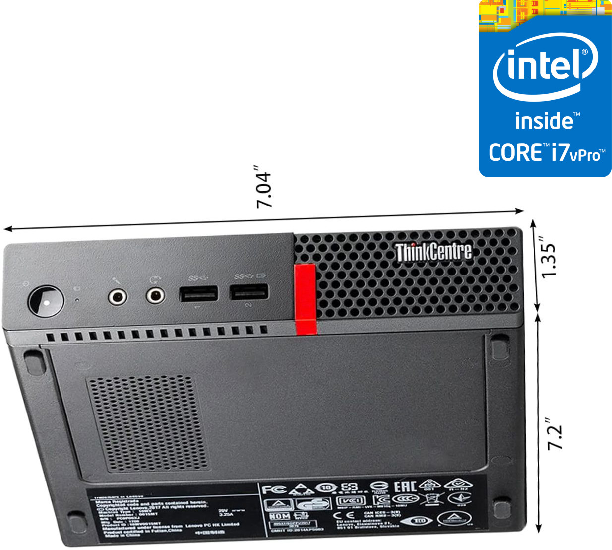 COMPUTER WIZARDS Core i7 - 6700 [8MB Cache, Up to 4.00 GHz] - ThinkCentre Mini Desktop [AXA] Intel® Core™ i7 (6th Gen) Processor (32 GB RAM/Intel UHD 530 4K Graphics/1 TB SSD Capacity/Windows 11 Pro) Mini Gaming Tower with MS Office image 1