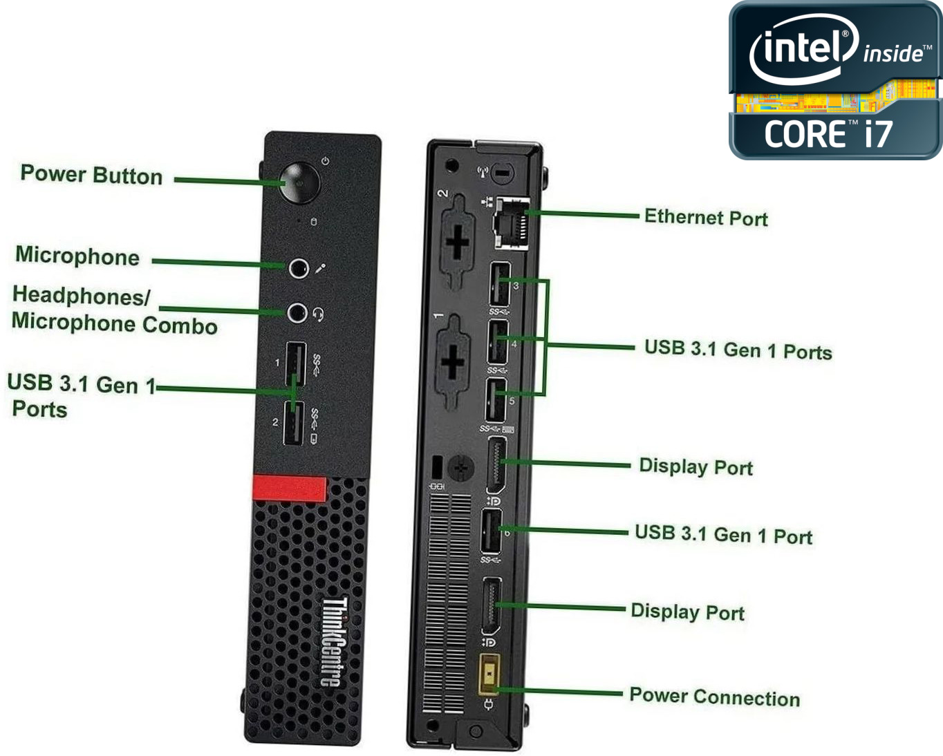 COMPUTER WORLD Intel Core i7 (6th Gen) [8MB Cache, Up to 4.00 GHz] - ThinkCentre Tiny CPU [SME] Core™ i7 - 6700 Processor (32 GB RAM/Intel Ultra HD 530 4K Graphics/1 TB SSD Capacity/Windows 11 Pro) Mid Tower with MS Office image 1