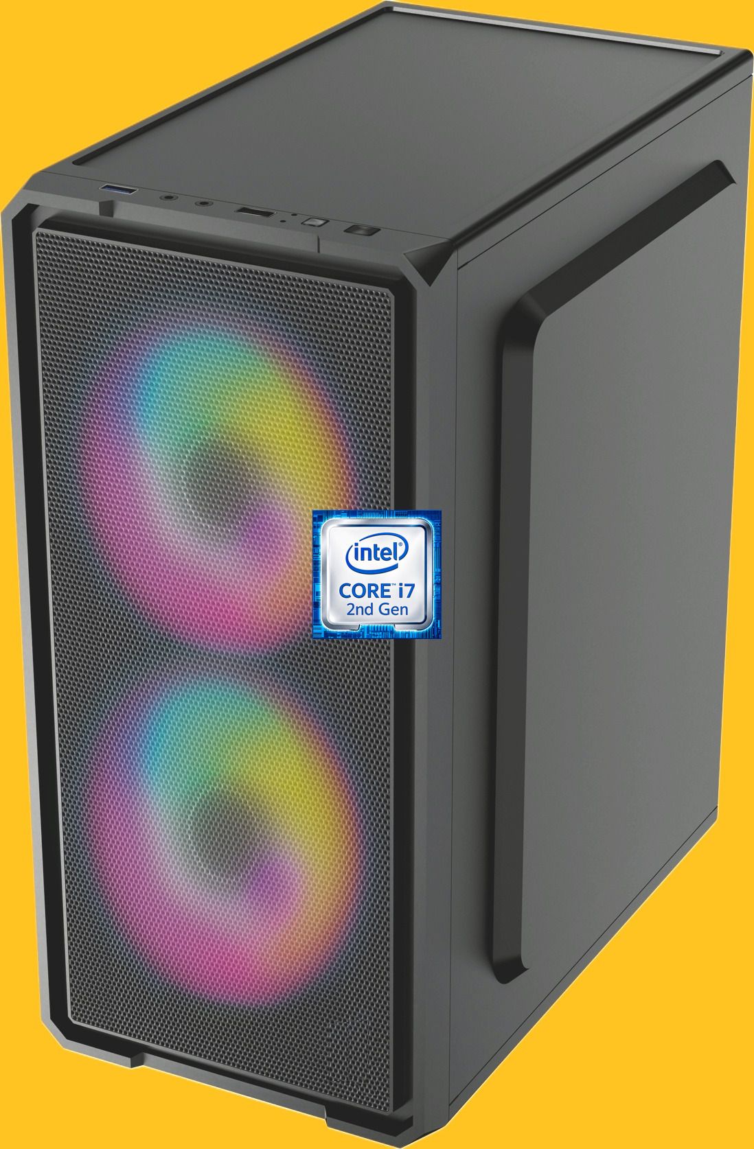 Longan Core™ i7-2600 Processor [8MB Cache, 3.40 GHz] [HNM-N5] Dual RGB Fans | Gaming PC | Core i7 - 2600 Quad Core Processor (8 GB RAM/Intel® HD 4K Graphics/256 GB SSD Capacity/Windows 11 Pro) Mini Gaming Tower with MS Office-image-7