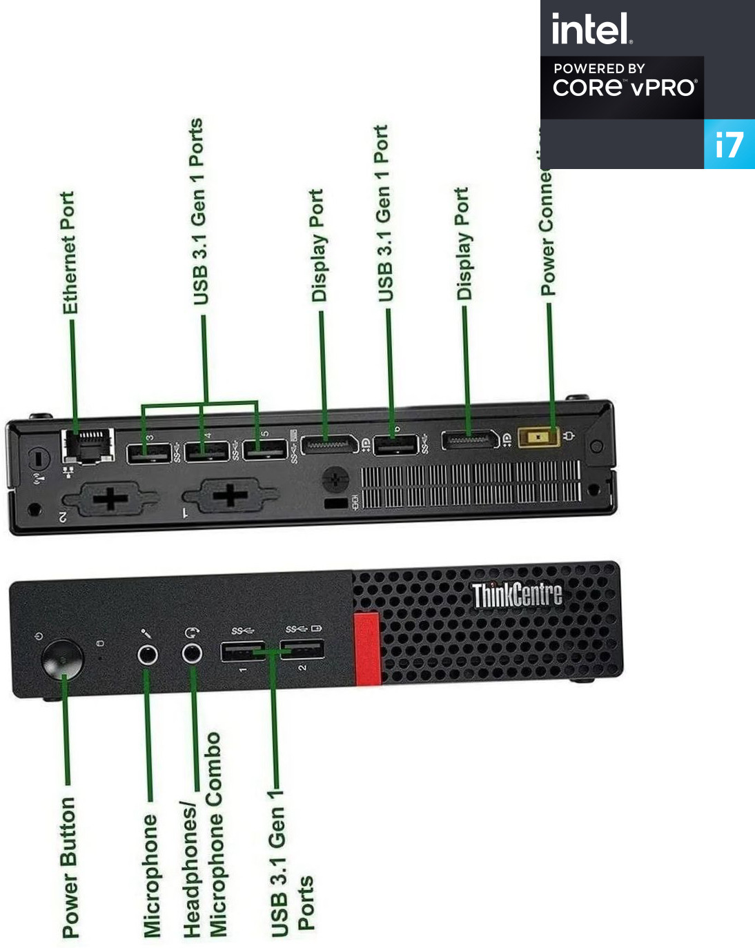 COMPUTER WORLD Intel® Core™ i7 (6th Gen) [4 Cores, 8 Threads, 3.40 GHz] - ThinkCentre CPU [IAU] LENOVO Mini PC - Core i7 - 6700 [4 Cores, 8 Threads] (32 GB RAM/Intel® Ultra HD 4K Graphics/1 TB SSD Capacity/Windows 11 Pro) Mini Gaming Tower with MS Office image 1