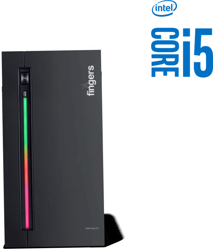 Grand Cell Core™ i5-2400 Processor | Fingers RGB-Flow C2 [KIL] Gaming PC - Core™ i5-2400 Processor (8 GB RAM/Intel® HD 2000 Graphics/1 TB Hard Disk/256 GB SSD Capacity/Windows 11 Pro/1 GB Graphics Memory) Full Tower with MS Office image 1