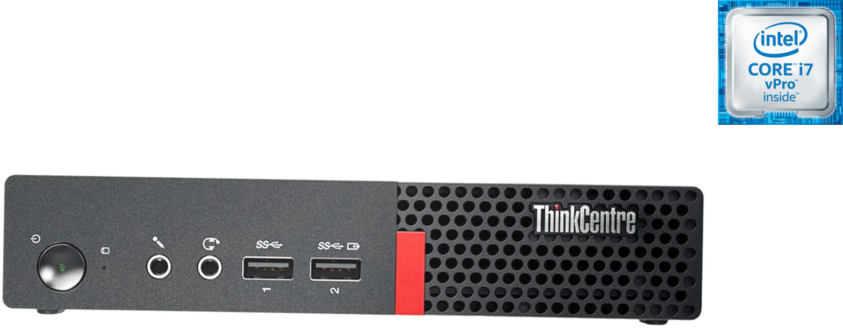NCS Core i7-6700 Processor [4 Cores, 8 Threads] - ThinkCentre Micro PC [ICS] Lenovo Mini PC - Intel® Core™ i7 (6th Generation) [4 Cores, 8 Threads, 3.40 GHz] (32 GB RAM/Intel® Ultra HD 530 Graphics/1 TB SSD Capacity/Windows 11 Pro) Mini Tower with MS Office image 1