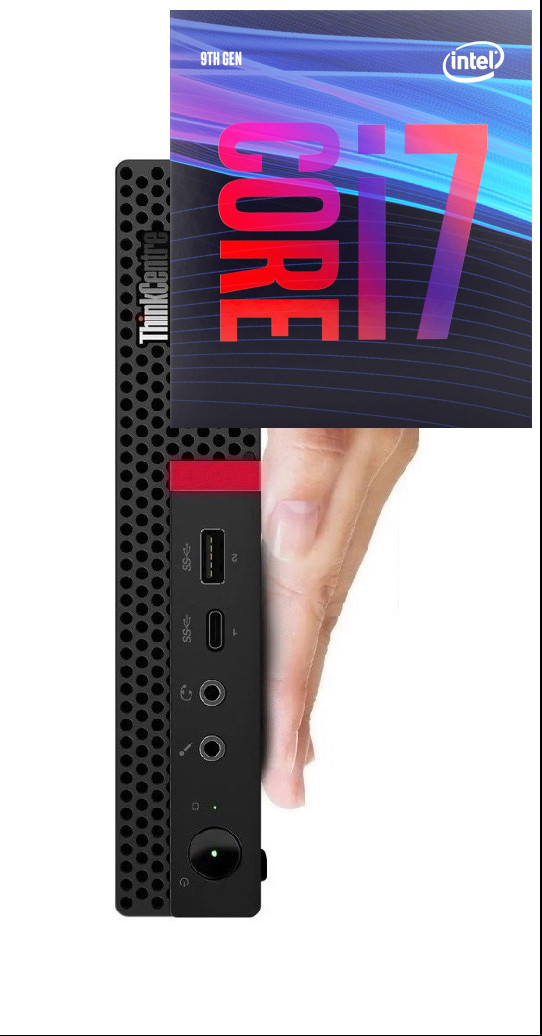 Longan ThinkCentre Mini PC | Core™ i7-9700 Processor [LIV] Core i7 (9th Generation) Processor [12MB Cache, Up to 4.70 GHz] (32 GB RAM/Intel® UHD 4K 630 Graphics/1 TB SSD Capacity/Windows 11 Pro) Microtower with MS Office image 1