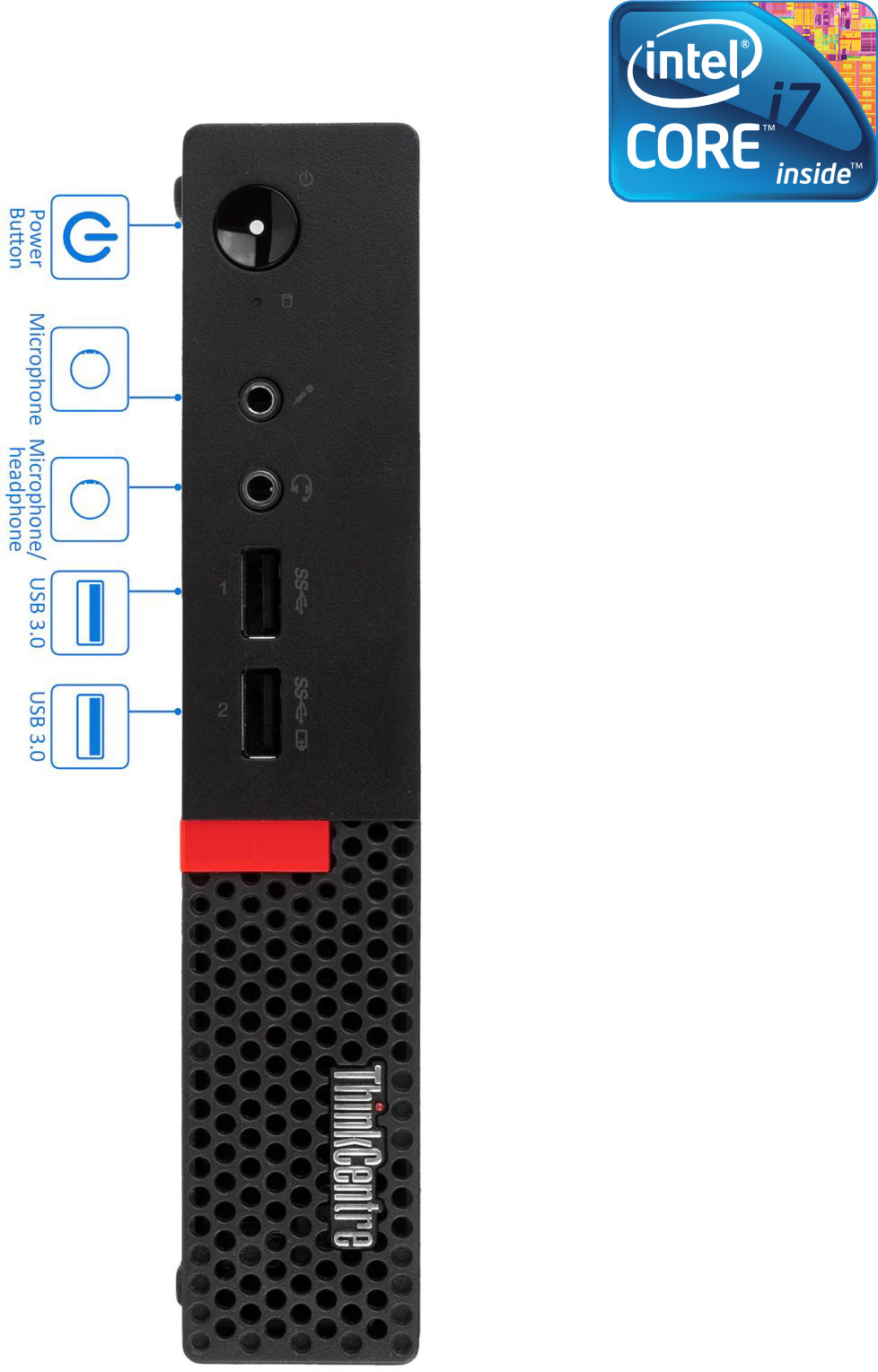 NCS Core™ i7 - 6700 [4 Cores, 8 Threads, 3.40 GHz] - ThinkCentre Mini Desktop [NJC] Intel Core i7 (6th Gen) Processor [4 Cores, 8 Threads] - Lenovo Tiny PC (32 GB RAM/Intel Ultra HD 4K Graphics/1 TB SSD Capacity/Windows 11 Pro) Mini Gaming Tower with MS Office image 1