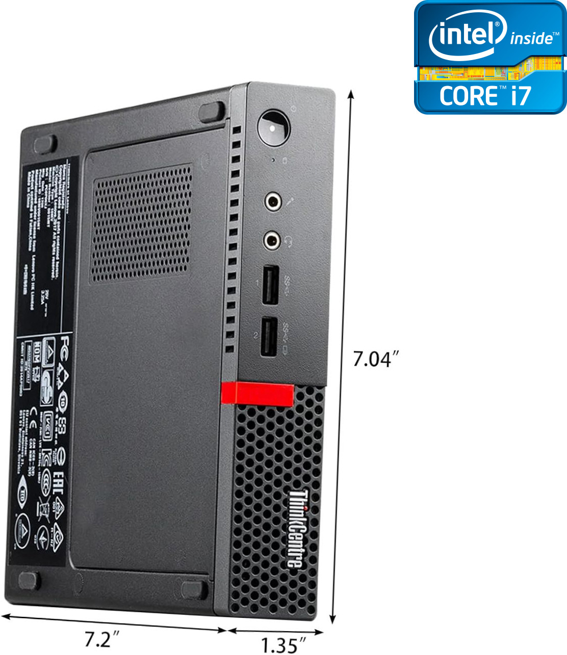 NCS (NIDHI COMPUTER SOLUTIONS) Core™ i7 (6th Gen) [8MB Cache, Up to 4.00 GHz] - ThinkCentre Mini CPU [GAN] Lenovo Mini PC - Intel Core i7 - 6700 (32 GB RAM/Intel® HD 4K Graphics/1 TB SSD Capacity/Windows 11 Pro) Gaming Tower with MS Office image 1