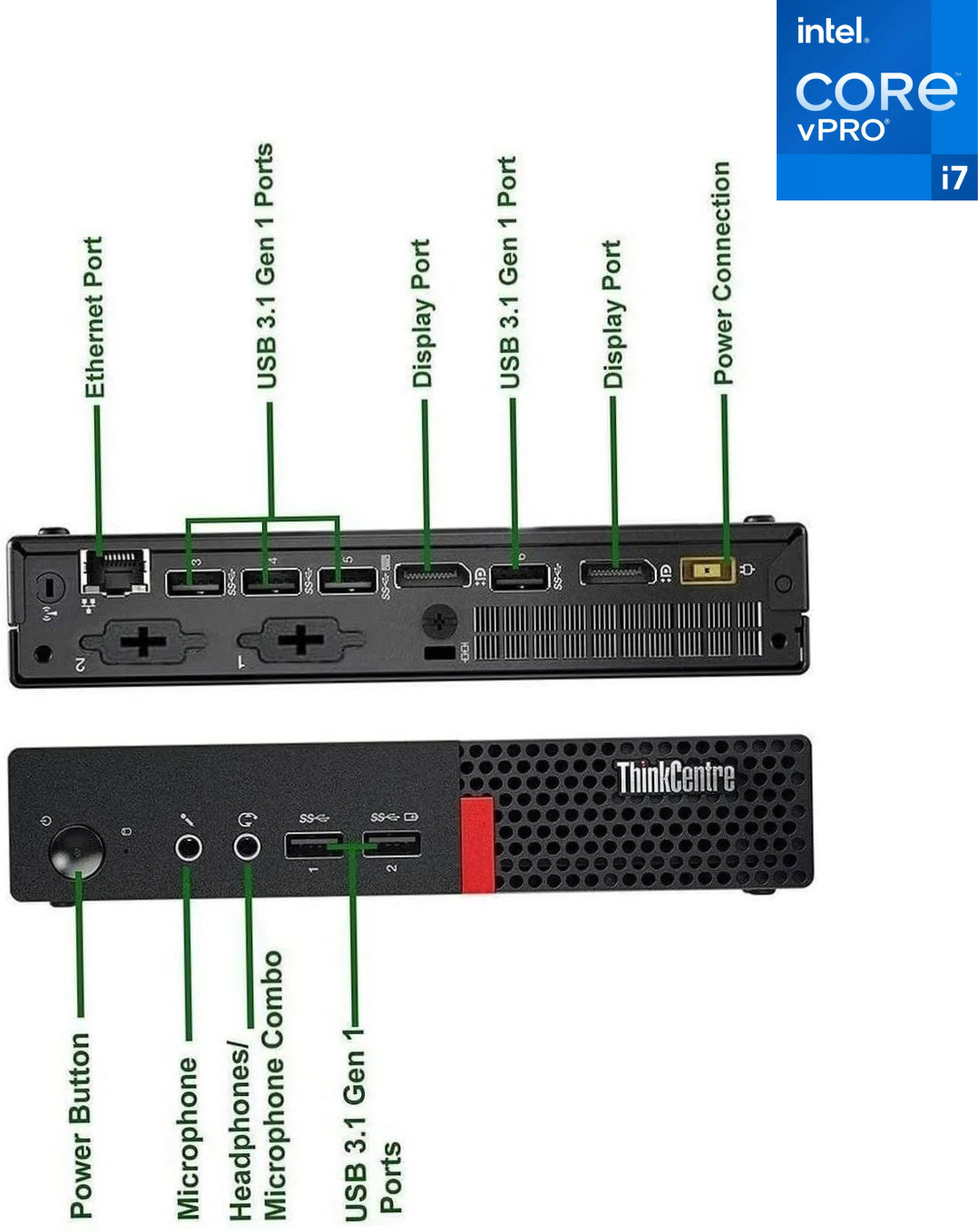 NCS Core i7 (6th Generation) [8MB Cache, Up to 4.00 GHz] ThinkCentre Micro PC [PHL] Lenovo Tiny PC - Intel® Core™ i7-6700 (32 GB RAM/Intel Ultra HD 4K Graphics/1 TB SSD Capacity/Windows 11 Pro) Microtower with MS Office image 1