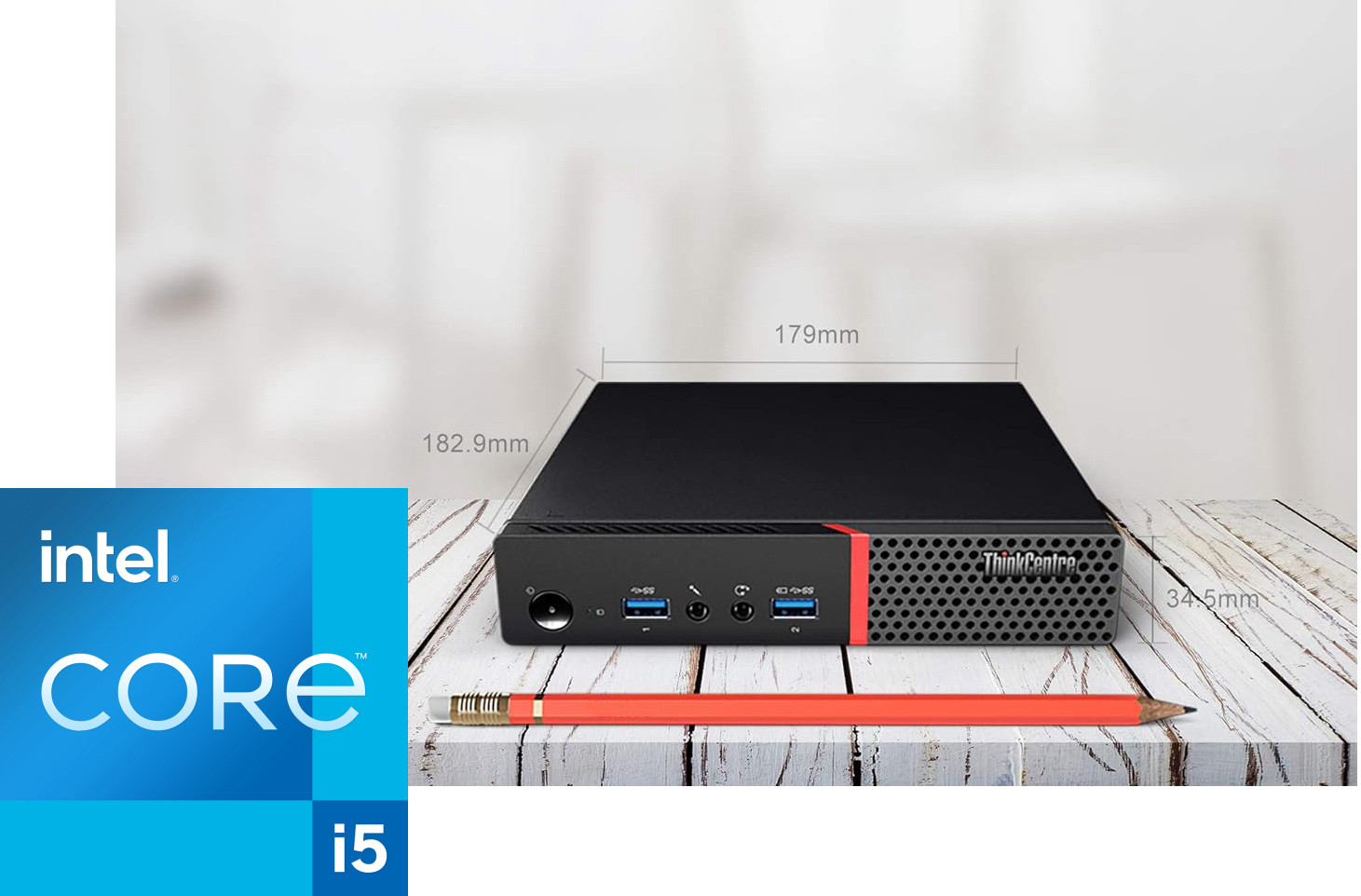 BESTYLISH ThinkCentre Tiny PC | i5-6500 Processor [6MB Smart Cache, 3.20 GHz] | S/N: BHKIY ThinkCentre Tiny PC - Intel Core i5-6500 (6th Generation) (8 GB RAM/Intel® HD 530 Graphics/1 TB SSD Capacity/Windows 11 Pro) Mini Tower with MS Office image 1