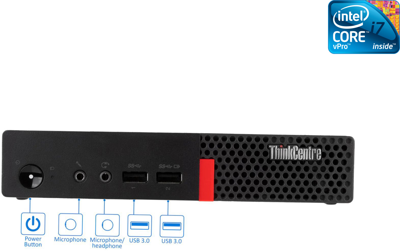 NCS Core™ i7 (6th Generation) [8MB Cache, Up to 4.00 GHz] ThinkCentre Mini CPU [PJW] Lenovo Tiny PC - Intel Core i7-6700 Processor (32 GB RAM/Intel HD 4K Graphics/1 TB SSD Capacity/Windows 11 Pro) Mini Tower with MS Office image 1