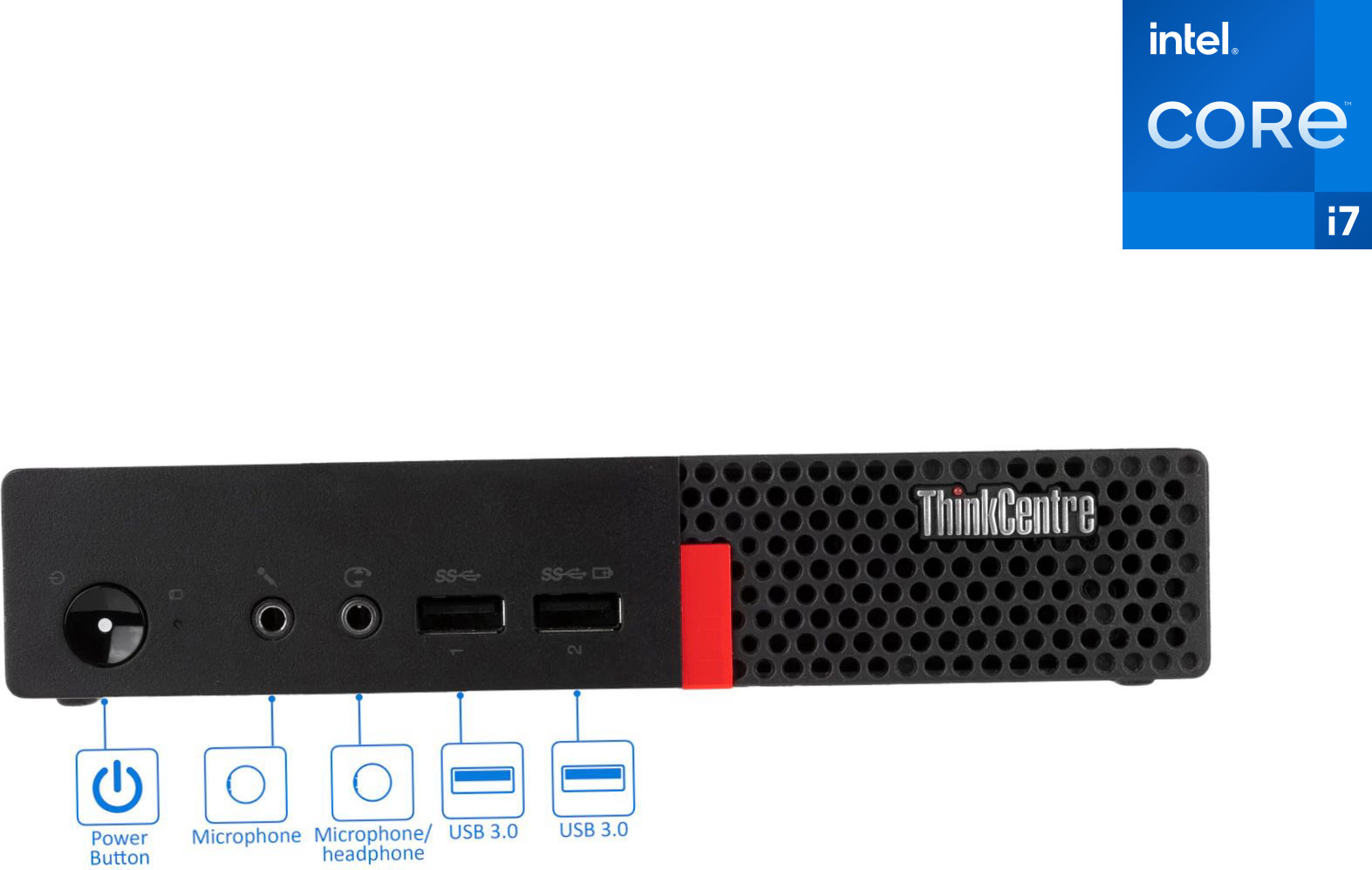 COMPUTER WORLD Intel® Core™ i7 (6th Gen) [8MB Cache, Up to 4.00 GHz] ThinkCentre Tiny CPU [IHX] Core i7-6700 Processor - Tiny PC (32 GB RAM/Intel HD 4K Graphics/1 TB SSD Capacity/Windows 11 Pro) Mini Tower with MS Office image 1