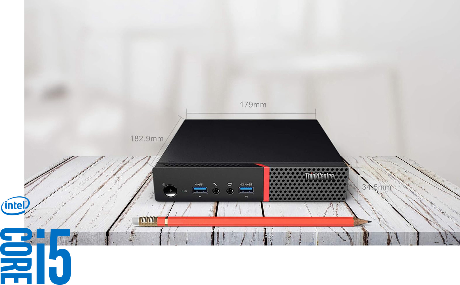 BESTYLISH ThinkCentre Tiny PC | i5-6500 Processor [6MB Smart Cache, 3.20 GHz] | S/N: BHWSM Intel Core i5-6500 [6MB Smart Cache, 3.20 GHz] (16 GB RAM/Intel? HD 530 Graphics/1 TB SSD Capacity/Windows 11 Home (64-bit)) Mini Tower with MS Office image 1