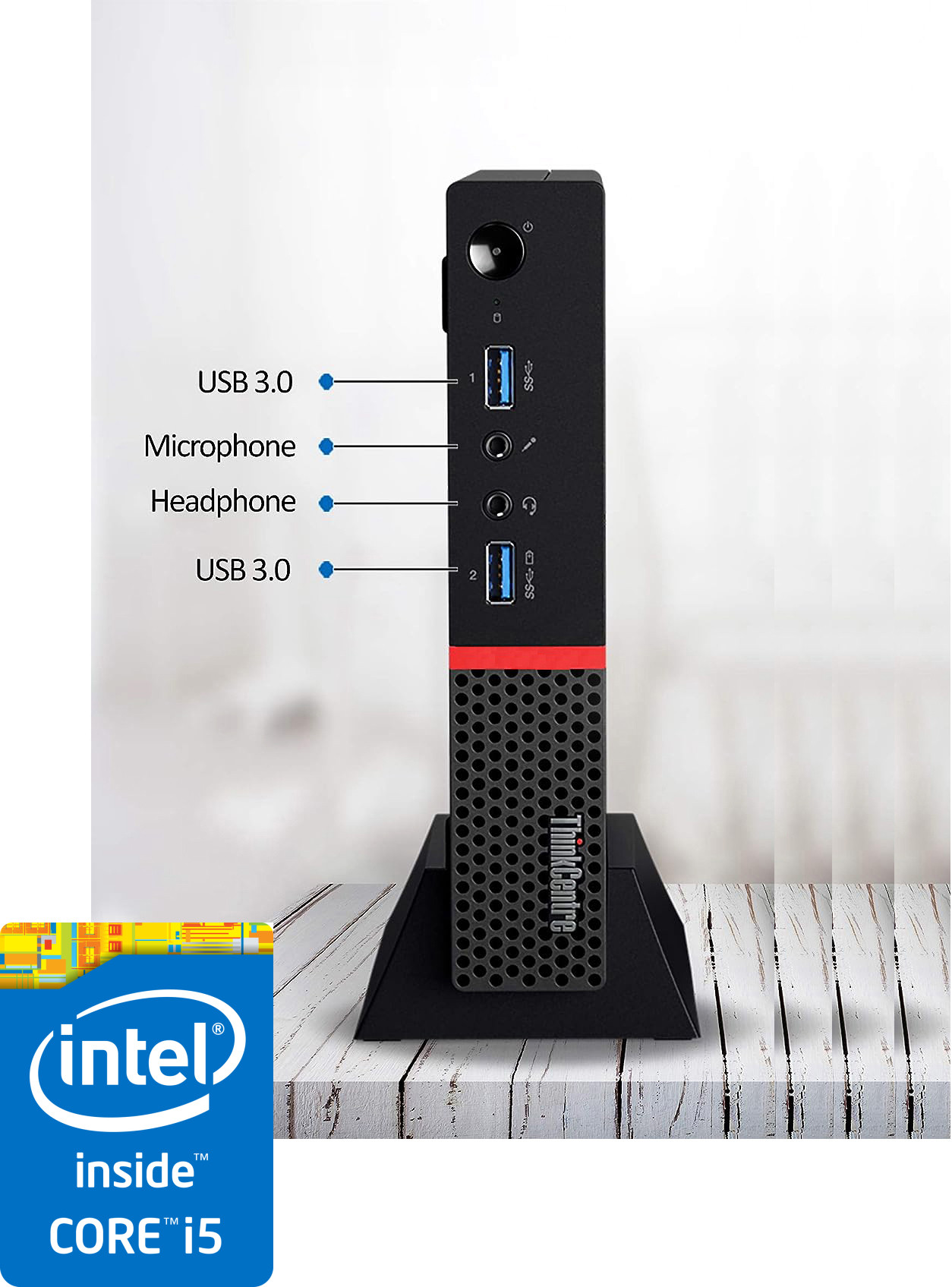 BESTYLISH ThinkCentre Tiny PC | i5-6500 Processor [6MB Smart Cache, 3.20 GHz] | S/N: BHJFK ThinkCentre Tiny PC - Intel® Core™ i5-6500 Processor (16 GB RAM/Intel® HD 530 Graphics/1 TB SSD Capacity/Windows 11 Pro) Mini Tower with MS Office image 1