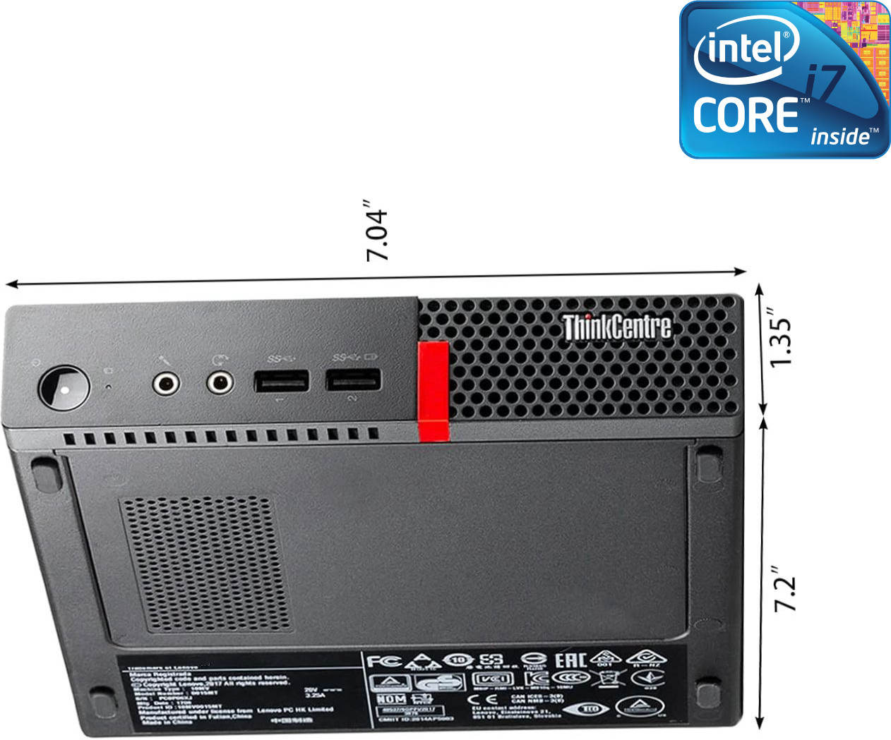 NCS Intel® Core™ i7 (6th Gen) [4 Cores, 8 Threads, 3.40 GHz] - ThinkCentre CPU [ONQ] Core i7-6700 [4 Cores, 8 Threads] - LENOVO Tiny PC (32 GB RAM/Intel Ultra HD 4K Graphics/1 TB SSD Capacity/Windows 11 Pro) Mini Gaming Tower with MS Office image 1
