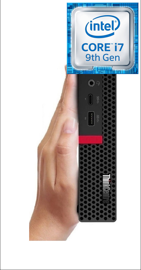 RATNARAJ COMPUTER SYSTEMS ThinkCentre Tiny Desktop | Core i7 - 9700 [8 Cores, 8 Threads, 3.00 GHz] [QLQ] Core™ i7-9700 Processor [12M Cache, Up to 4.70 GHz] (32 GB RAM/Intel® Ultra HD 4K 630 Graphics/1 TB SSD Capacity/Windows 11 Pro) Microtower with MS Office image 1