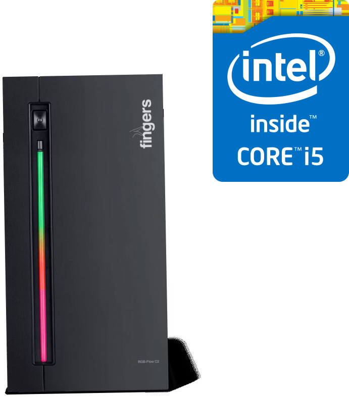 Grand Cell Gaming Computer - Intel Core i5-2400 Processor | Fingers RGB-Flow C2 [PNK] Intel® Core™ i5-2400 [4 Cores, 4 Threads] (8 GB RAM/Intel® UHD 2000 Graphics/1 TB Hard Disk/256 GB SSD Capacity/Windows 11 Pro/1 GB Graphics Memory) Full Tower with MS Office image 1