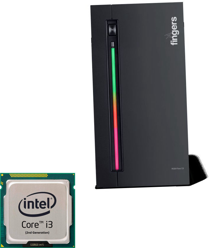 LATHOR Core i3-2120 Processor | 16GB RAM | 256GB SSD | 500GB HDD | RGB Flow C2 | KEEAI Intel® Core™ i3-2120 [3MB Cache, 3.30 GHz] (16 GB RAM/Intel® HD 2000 Graphics/500 GB Hard Disk/256 GB SSD Capacity/Windows 11 Home (64-bit)) Mid Tower with MS Office image 1