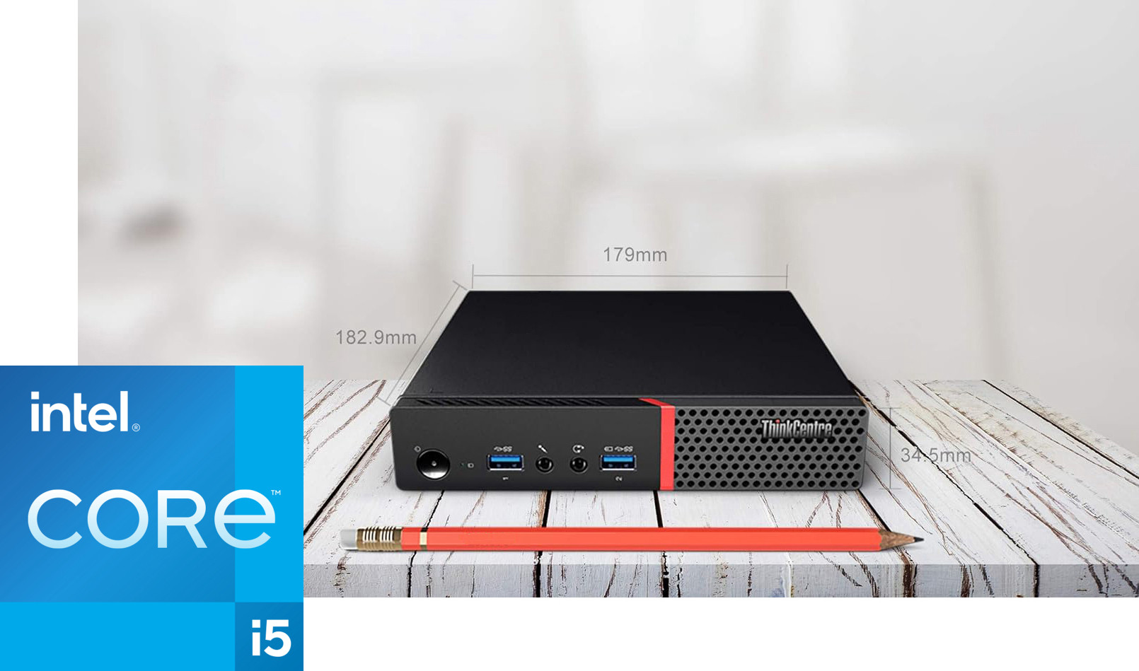 BESTYLISH ThinkCentre Tiny PC | i5-6500 Processor [6MB Smart Cache, 3.20 GHz] | S/N: BHCBR Lenovo ThinkCentre Tiny PC - Intel® Core™ i5-6500 Processor [6MB Cache, 3.20GHz] (8 GB RAM/Intel® HD 530 Graphics/256 GB SSD Capacity/Windows 11 Pro) Mini Tower with MS Office image 1