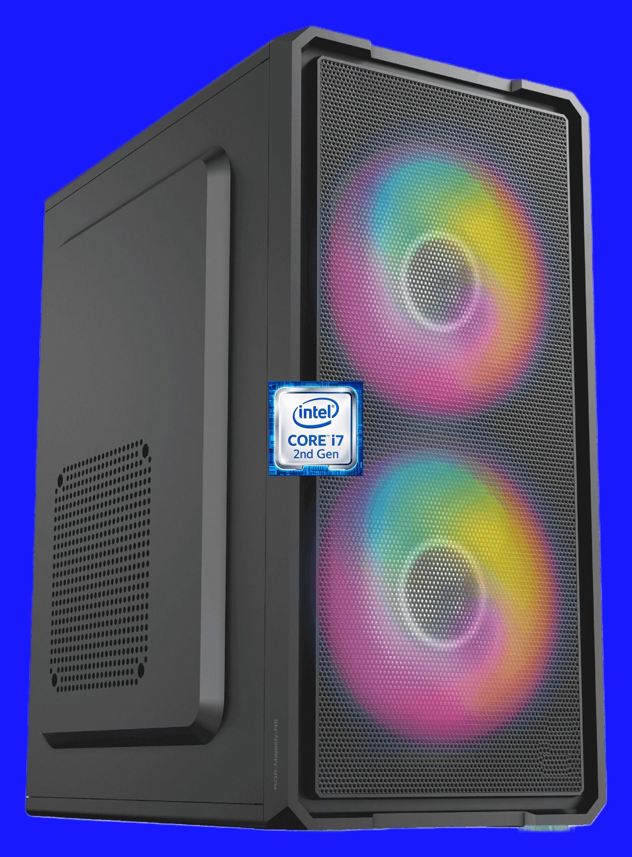 JDS LABCARES Intel Core i7-2600 Quad Core Processor [8MB Cache, Up to 3.80 GHz] [ECM-N5] Dual RGB Fans | Gaming PC | Intel Core i7 - 2600 Processor (8 GB RAM/Intel Ultra HD Graphics/256 GB SSD Capacity/Windows 11 Pro) Gaming Tower with MS Office-image-11