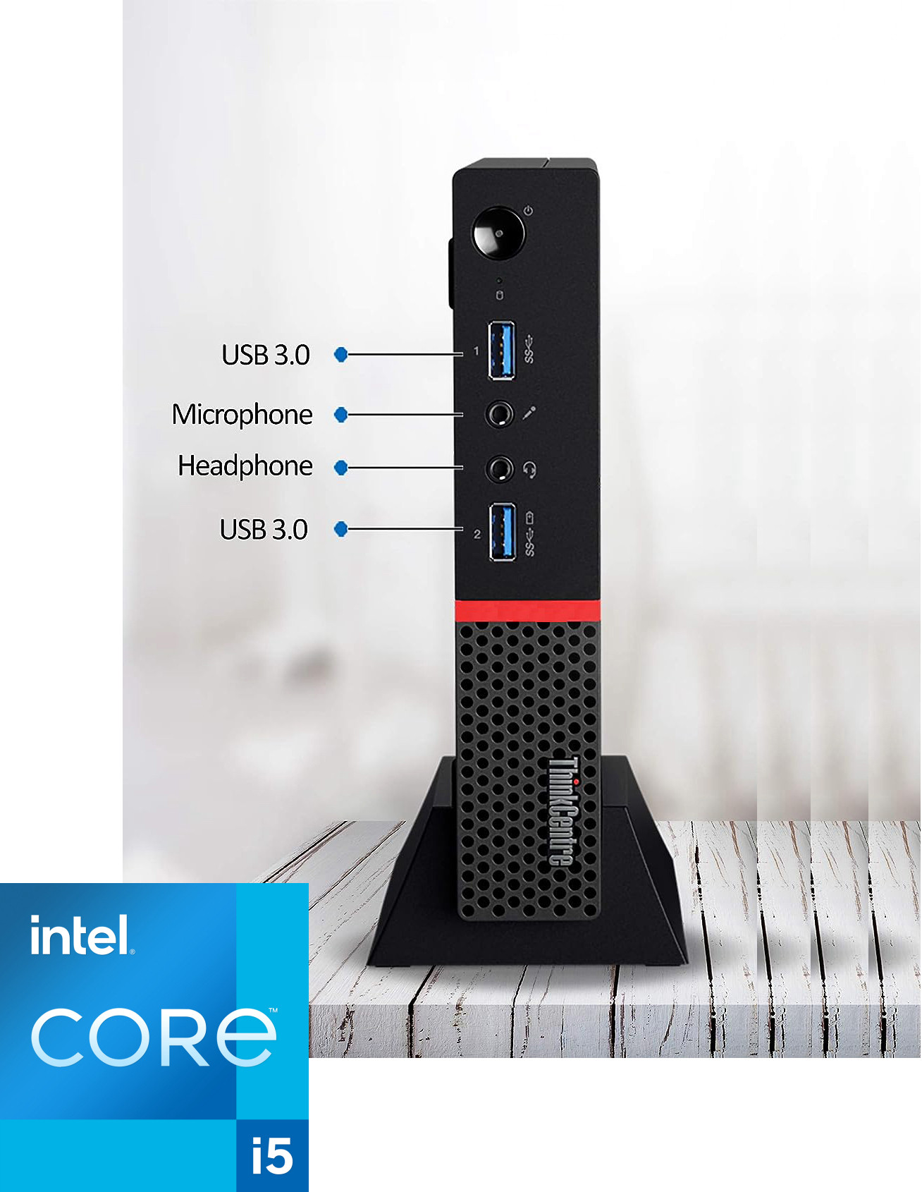 BESTYLISH ThinkCentre Tiny PC | i5-6500 Processor [6MB Smart Cache, 3.20 GHz] | S/N: BHTOM 6th Generation Intel® Core™ i5 Processor (16 GB RAM/Intel® HD 530 Graphics/1 TB SSD Capacity/Windows 11 Pro) Mini Tower with MS Office image 1