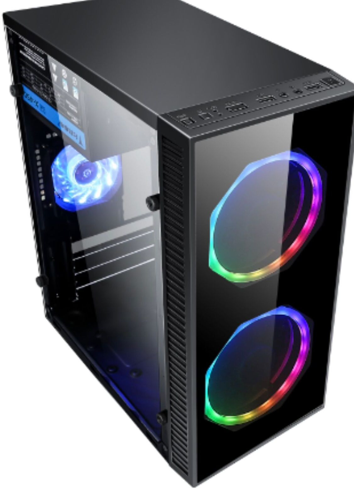 TAJ PC TAJ PC_ASSEMBLED_GAMING_PC_500GB_8_GB_3470/256GB NVME SSD)WIFI. Intel Core i5-3470 Processor (8 GB RAM/Intel® HD Graphics 2500 Graphics Graphics/500 GB Hard Disk/256 GB SSD Capacity/Windows 11 Home (64-bit)/1 GB Graphics Memory) Mid Tower with MS Office image 1