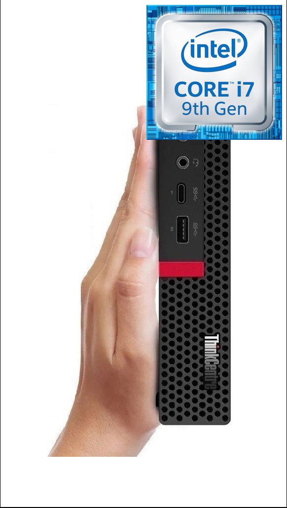 COMPUTER WORLD Core i7 (9th Gen) [8 Cores, 8 Threads, Upto 4.70 GHz]- ThinkCentre Mini PC [MGZ] Intel® Core™ i7 (9th Gen) Processor [8 Cores, 8 Threads] (32 GB RAM/Integrated Intel® UHD 630 Graphics/1 TB SSD Capacity/Windows 11 Pro) Mid Tower with MS Office image 1