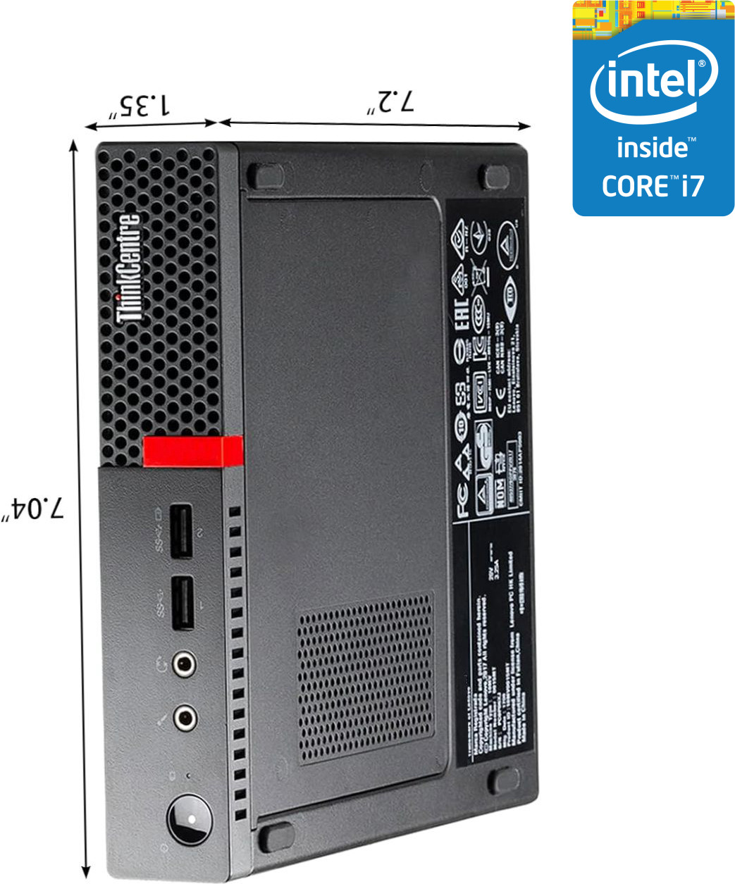 NCS Intel® Core™ i7-6700 [4 Cores, 8 Threads, 3.40 GHz] - ThinkCentre Tiny PC [CYS] Core i7 (6th Generation) [4 Cores, 8 Threads] - LENOVO Mini PC (32 GB RAM/Intel® HD 4K Graphics/1 TB SSD Capacity/Windows 11 Pro) Mid Tower with MS Office image 1