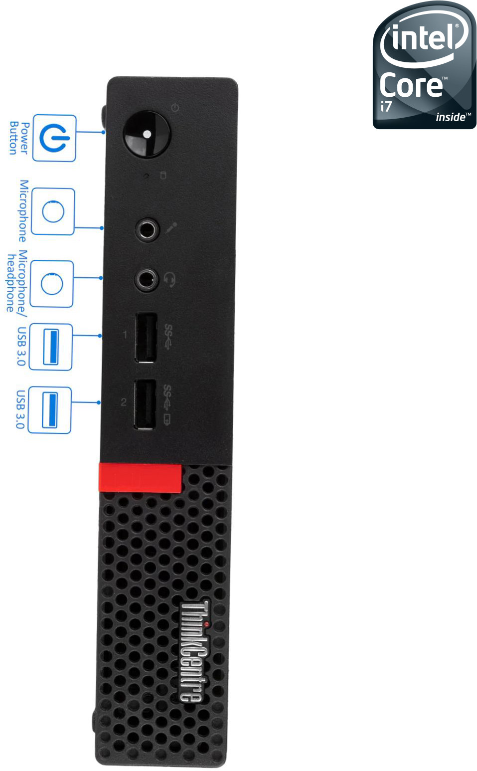 NCS Core™ i7 (6th Gen) [8MB Cache, Up to 4.00 GHz] - ThinkCentre Mini CPU [USO] Intel Core i7 - 6700 (32 GB RAM/Intel UHD 4K Graphics/1 TB SSD Capacity/Windows 11 Pro) Mini Tower with MS Office image 1