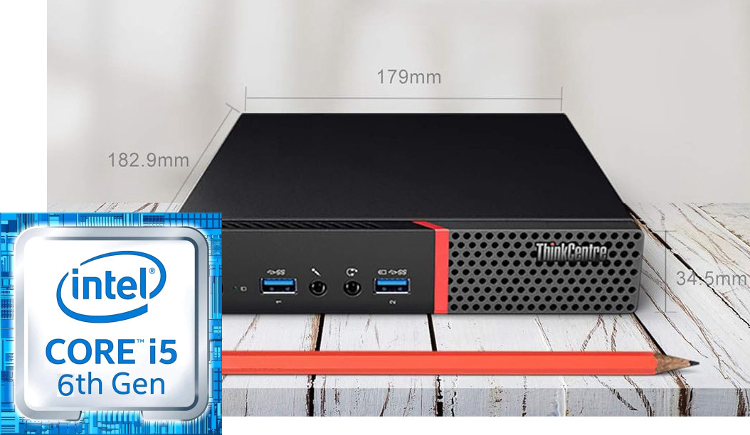 BESTYLISH ThinkCentre Tiny PC | i5-6500 Processor [6MB Smart Cache, 3.20 GHz] | S/N: BHMKT 6th Gen Tiny PC Intel® Core™ i5-6500 [4 Cores 4 Threads] (8 GB RAM/Intel® HD 530 Graphics/1 TB SSD Capacity/Windows 11 Home (64-bit)) Mini Tower with MS Office image 1