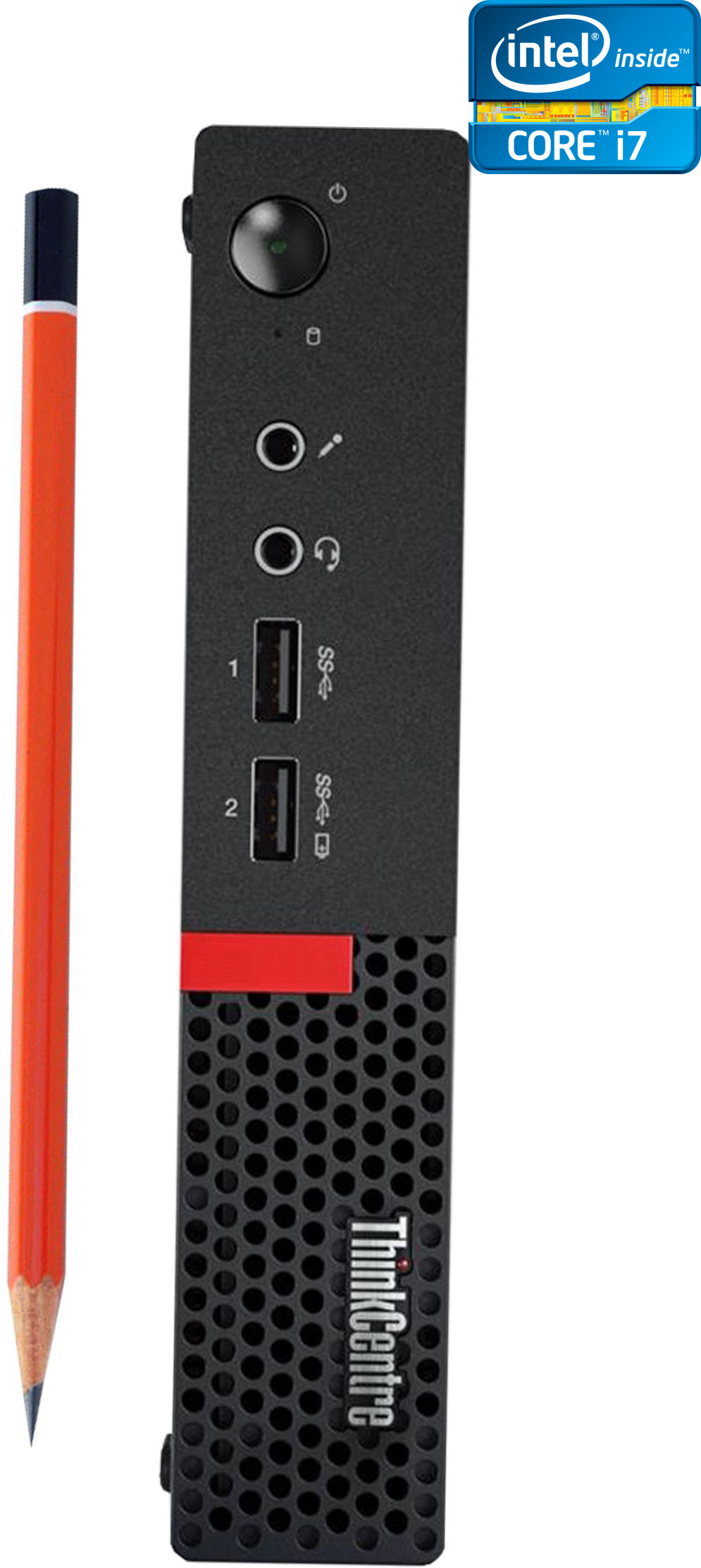NCS Core i7 (6th Gen) [4 Cores, 8 Threads, 3.40 GHz]- ThinkCentre Tiny Desktop [PGF] Intel® Core™ i7 - 6700 Processor [4 Cores, 8 Threads] - Lenovo Mini PC (32 GB RAM/Intel HD 530 4K Graphics/1 TB SSD Capacity/Windows 11 Pro) Mini Tower with MS Office image 1