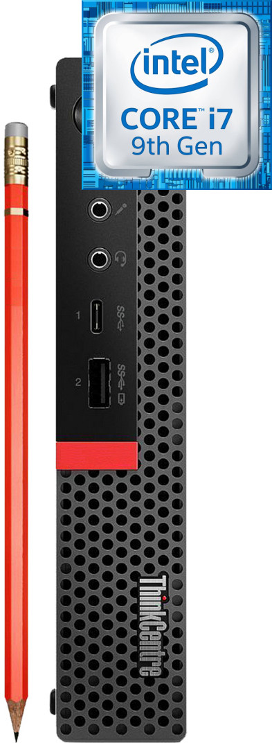 NICE COMPUTERS ThinkCentre Tiny PC | Core i7 (9th Generation) [AVC] Core i7-9700 [8 Cores, 8 Threads, 3.00 GHz] (32 GB RAM/Intel® Ultra HD 630 Graphics/1 TB SSD Capacity/Windows 11 Pro) Mini Tower with MS Office image 1