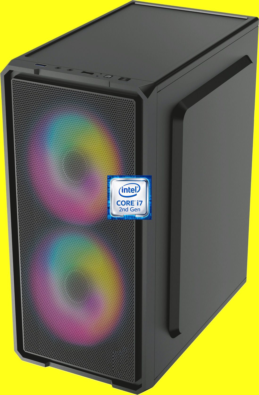 Softline Pro Intel Core i7 (2nd Gen) Quad Core Processor [8MB Cache, Up to 3.80 GHz] [JHI-N5] Gaming PC with RGB Fans | Core i7 - 2600 Processor (8 GB RAM/Intel UHD 2000 Graphics/256 GB SSD Capacity/Windows 11 Pro) Mini Gaming Tower with MS Office-image-7